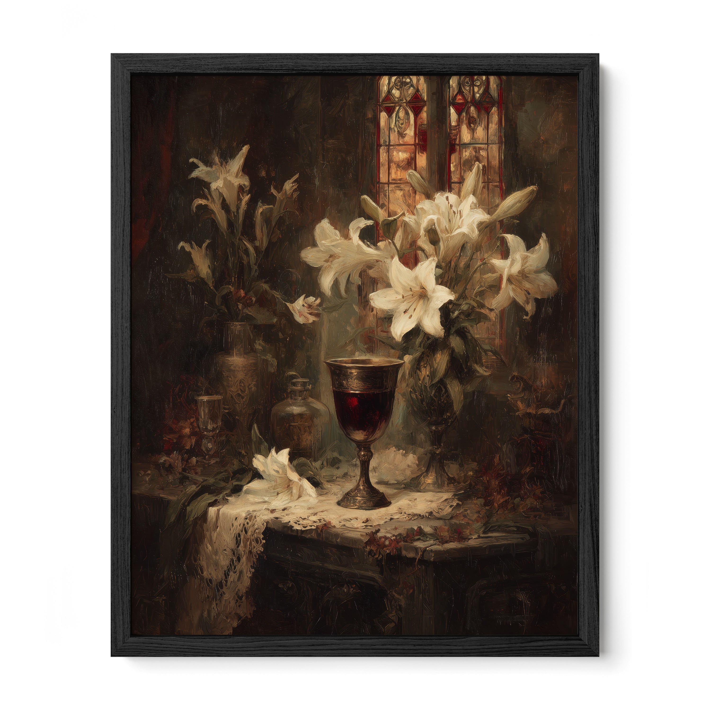 Chalice and Lilies Still Life