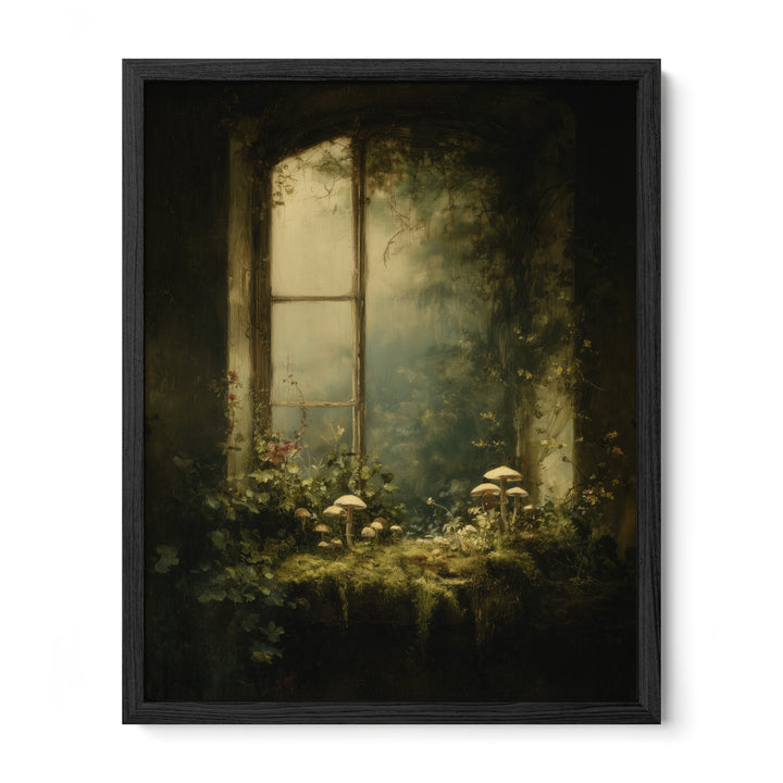 Window With Moss and Mushrooms