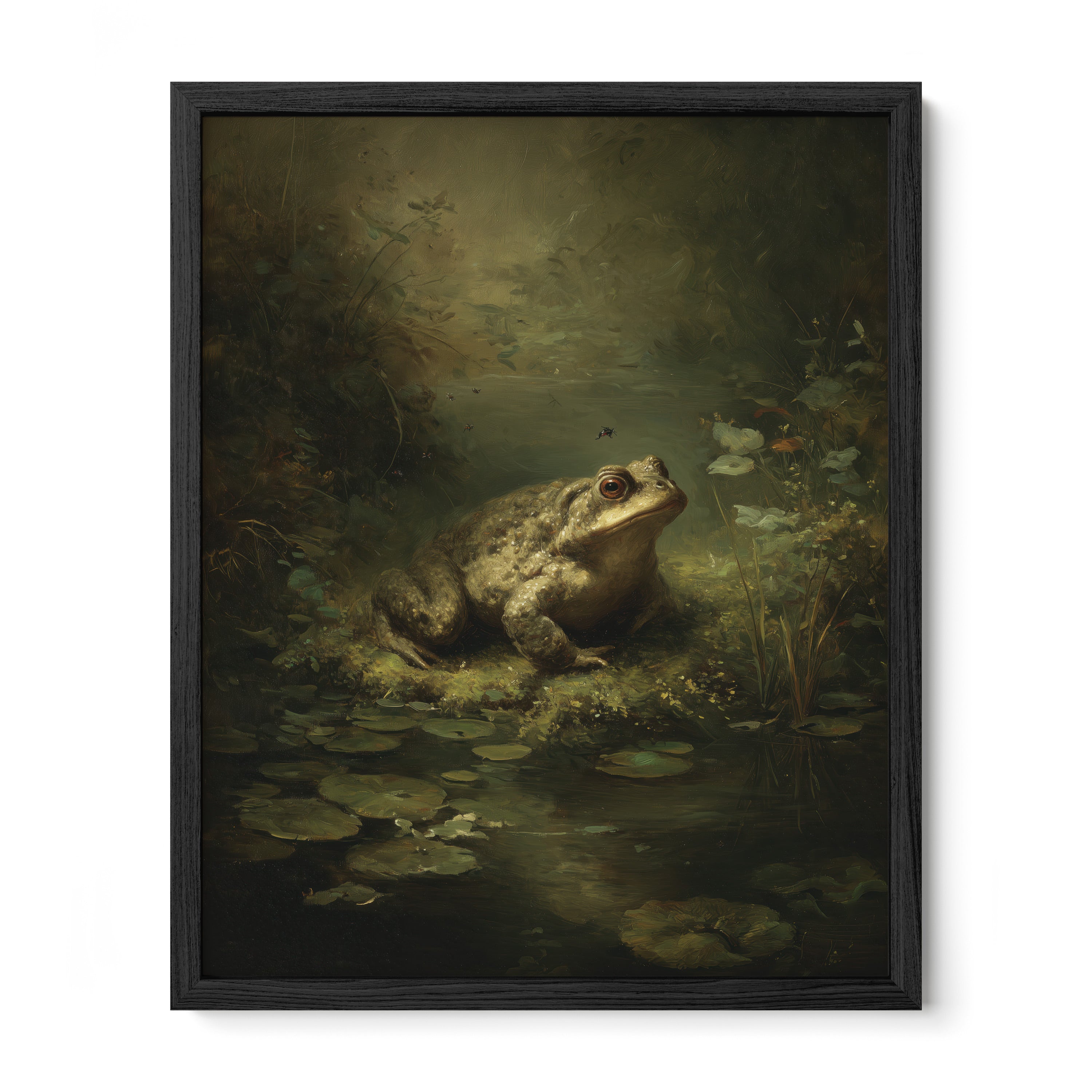 Frog On Lily Pond