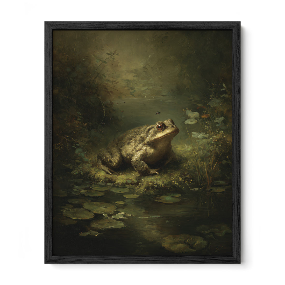 Frog On Lily Pond