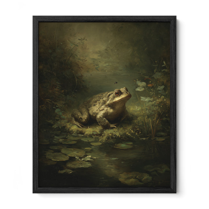 Frog On Lily Pond