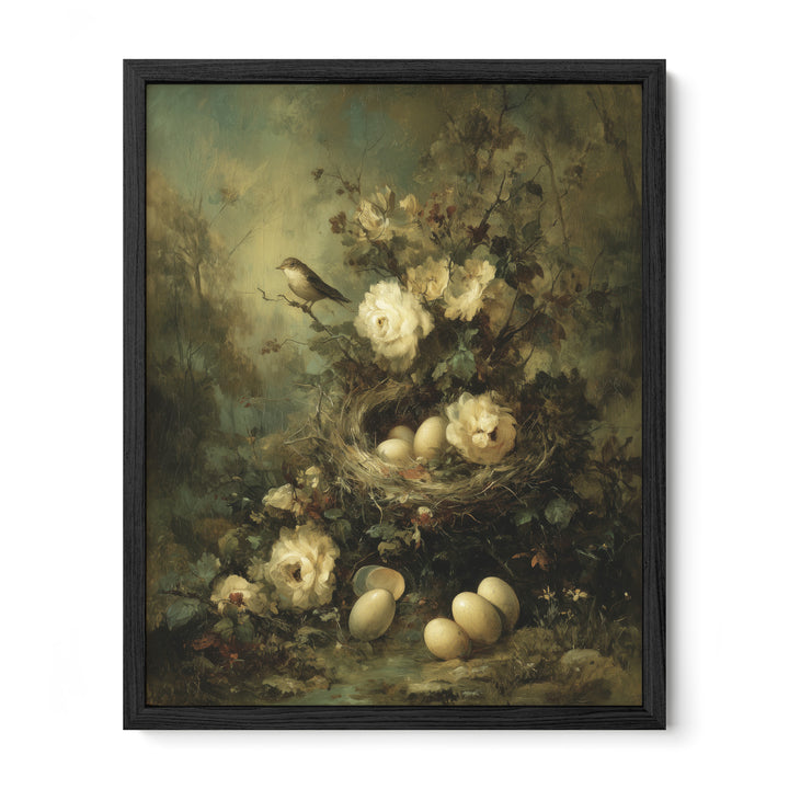 Nest And White Roses