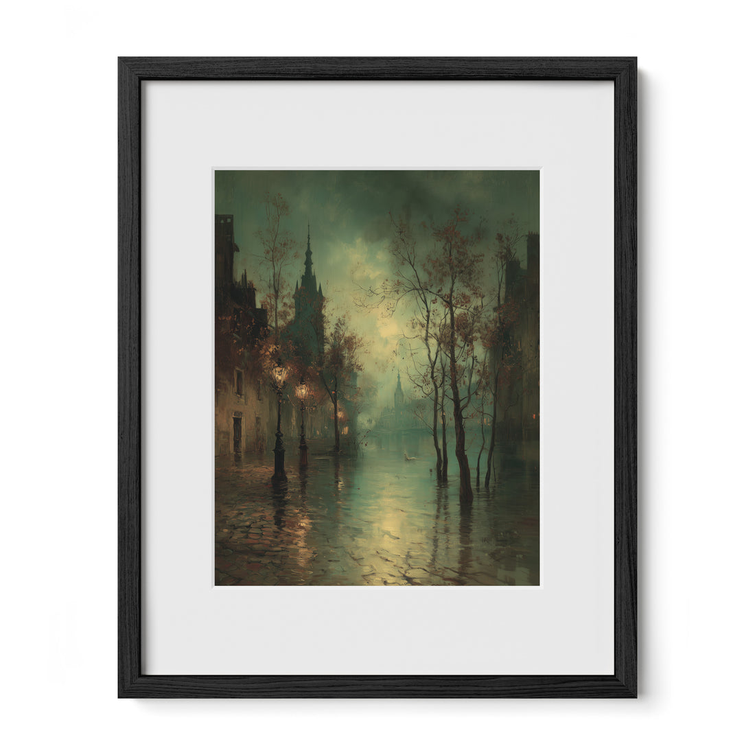 Misty City at Dawn