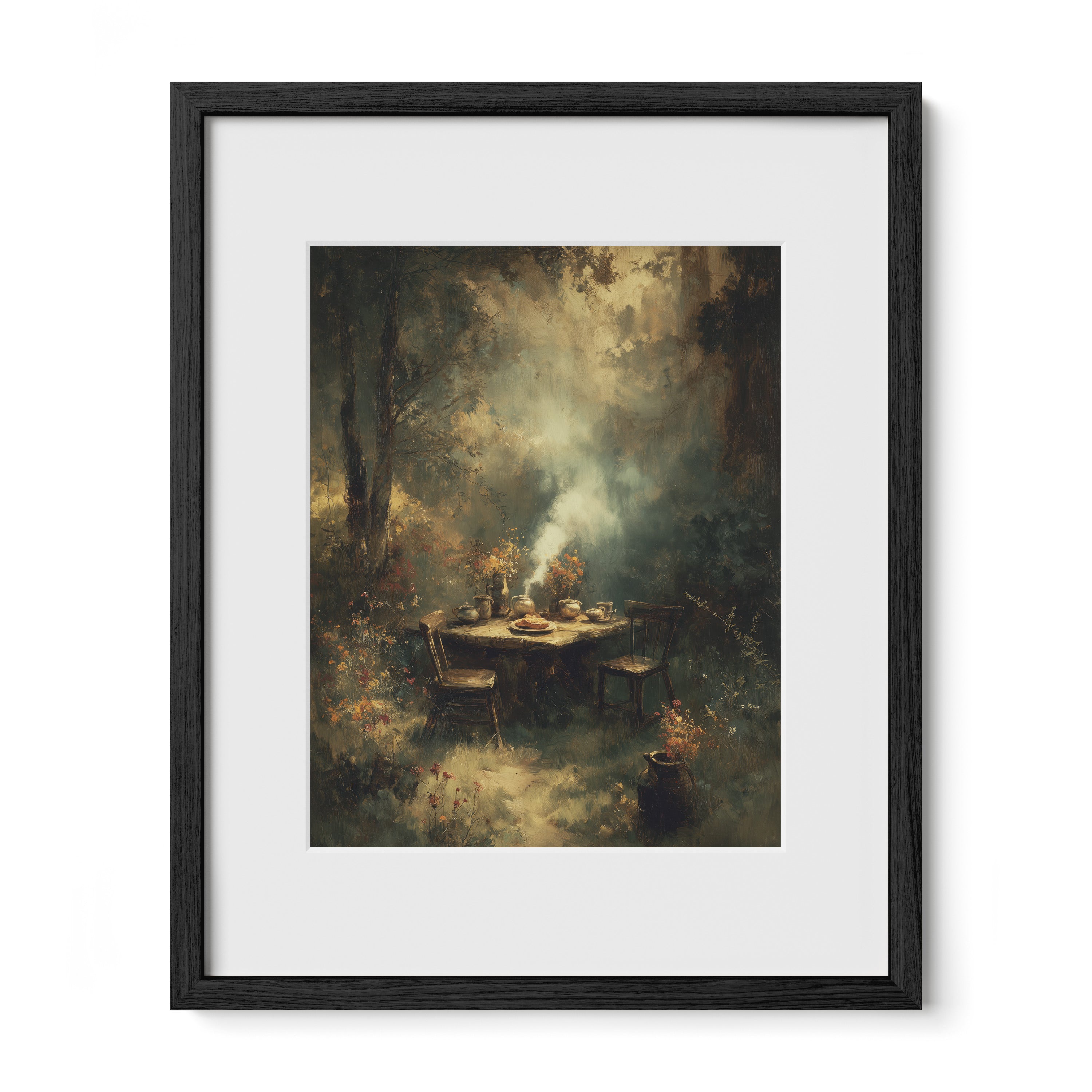 Outdoor Table in Forest Smoke