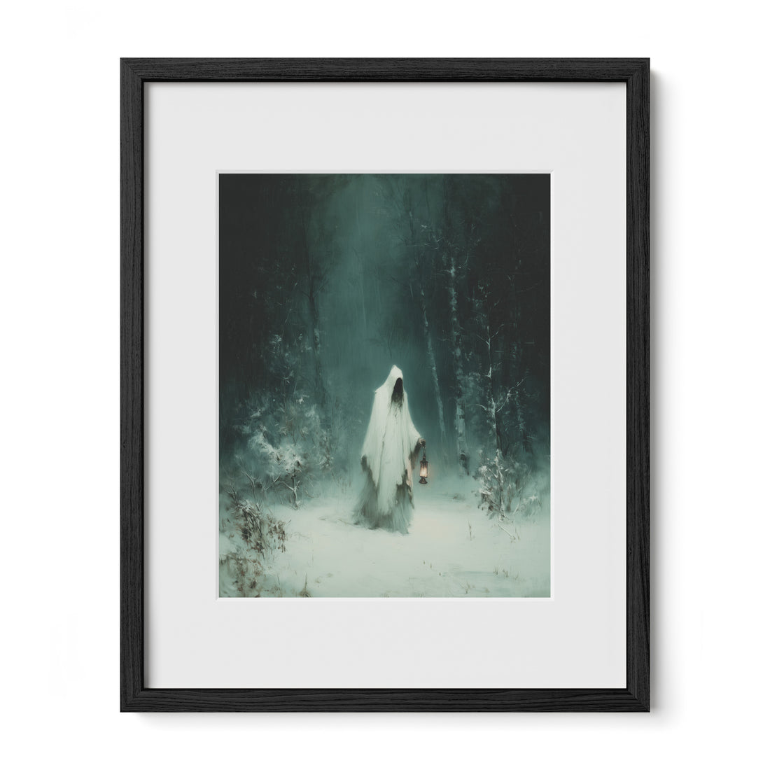 Ghostly Snow Walker in Forest