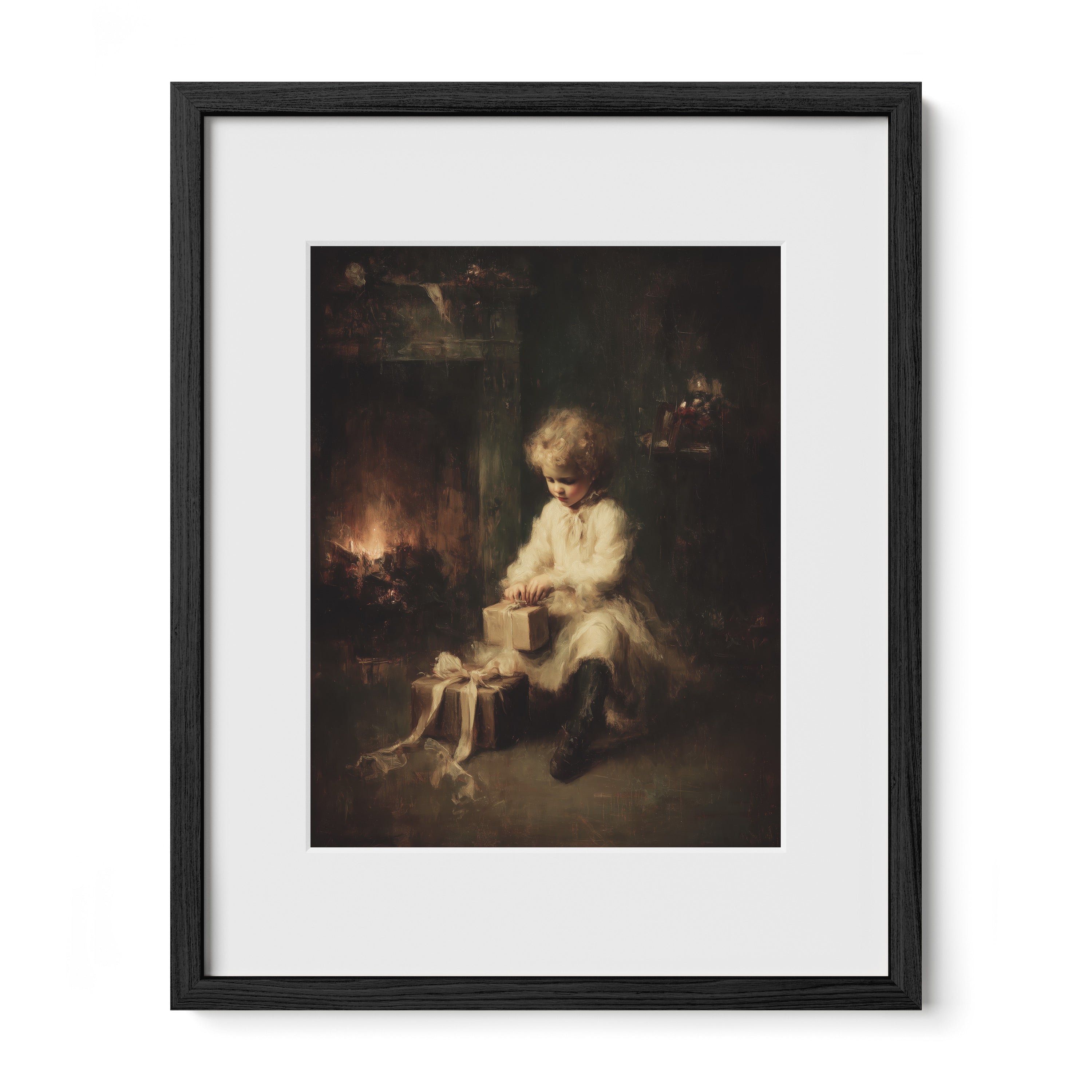 Winter Gift Beside Fire