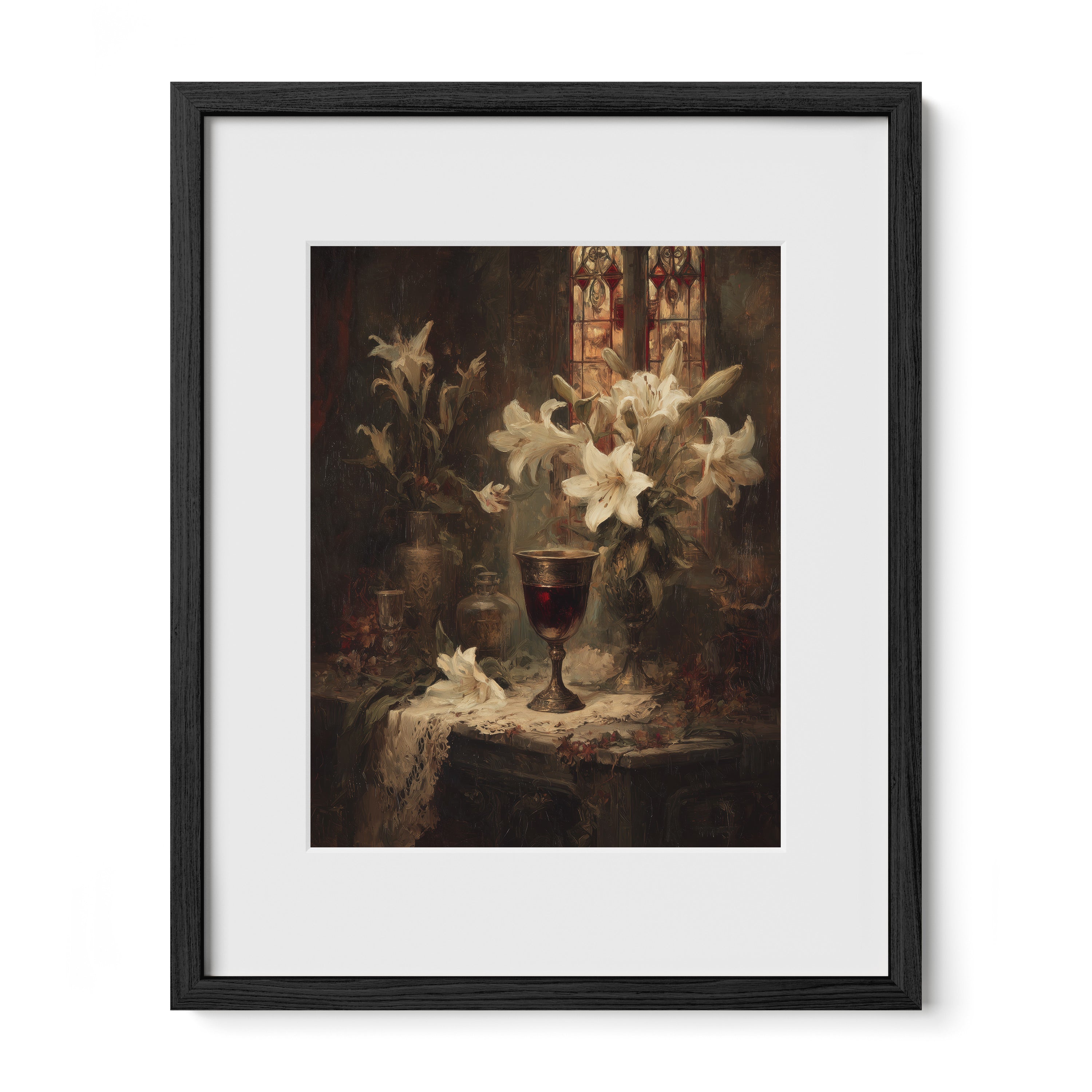 Chalice and Lilies Still Life