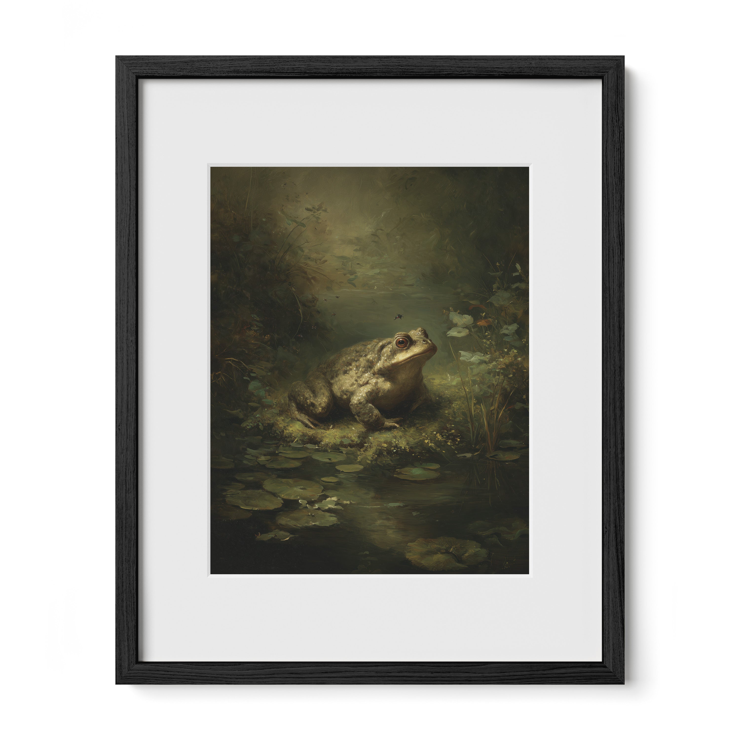 Frog On Lily Pond