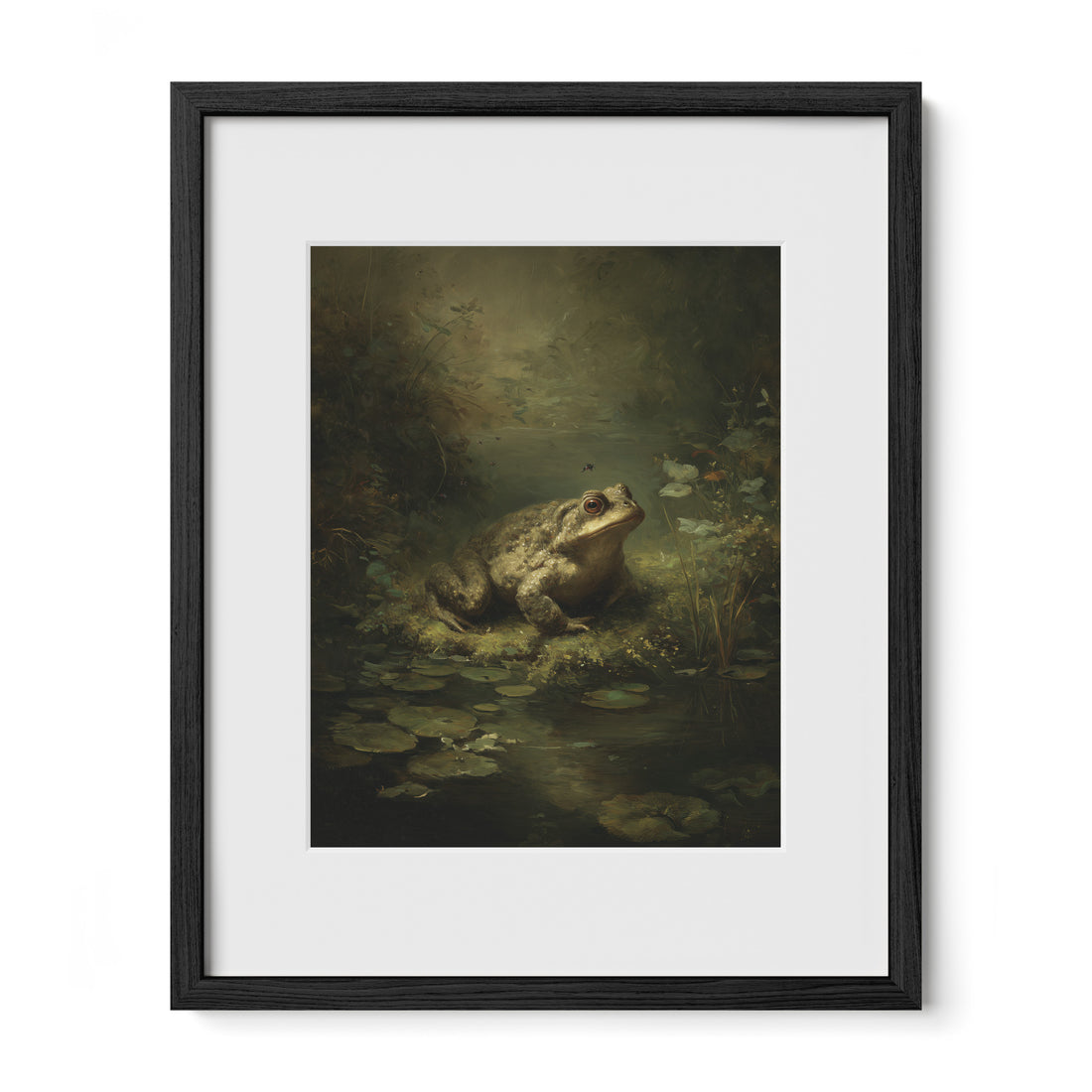 Frog On Lily Pond