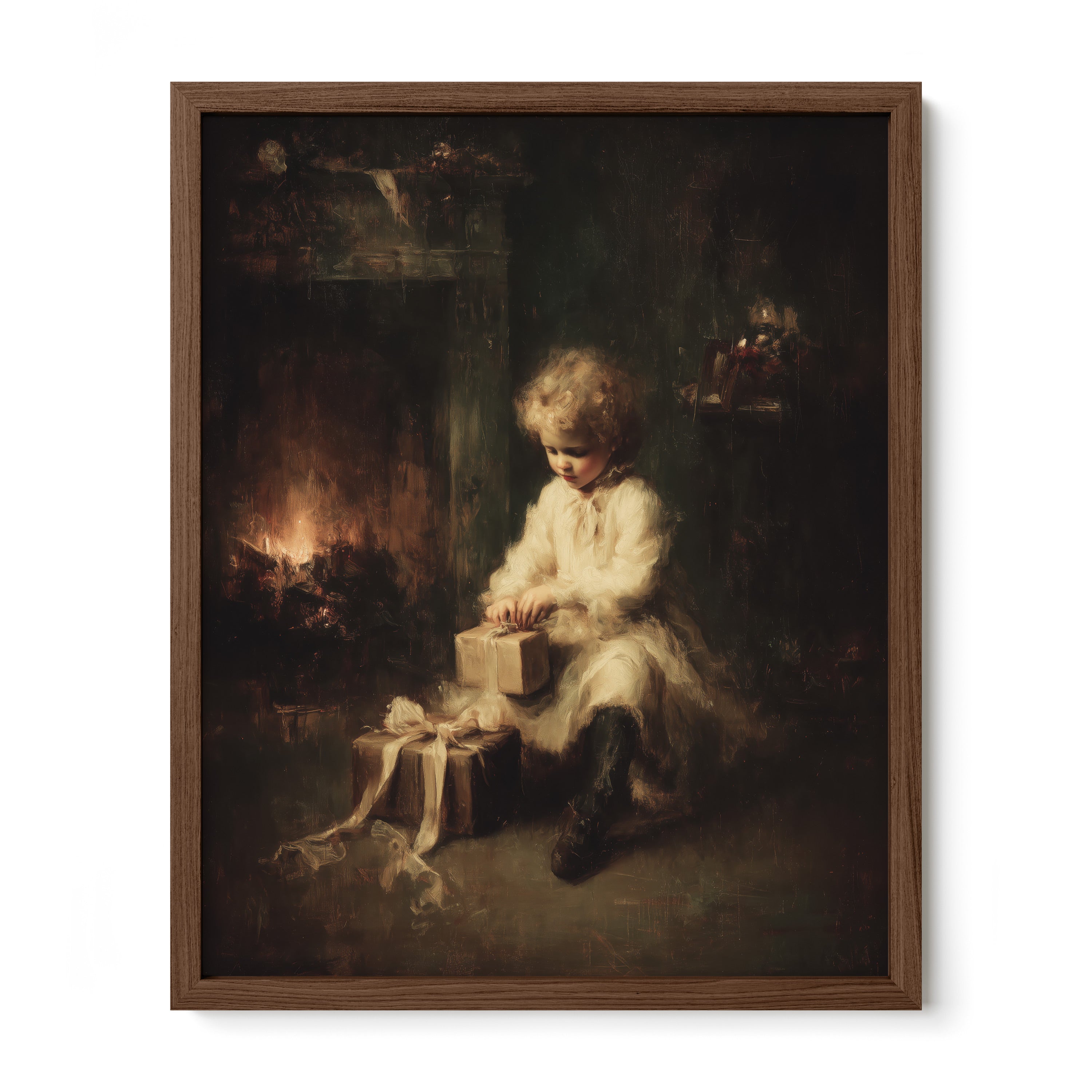 Winter Gift Beside Fire