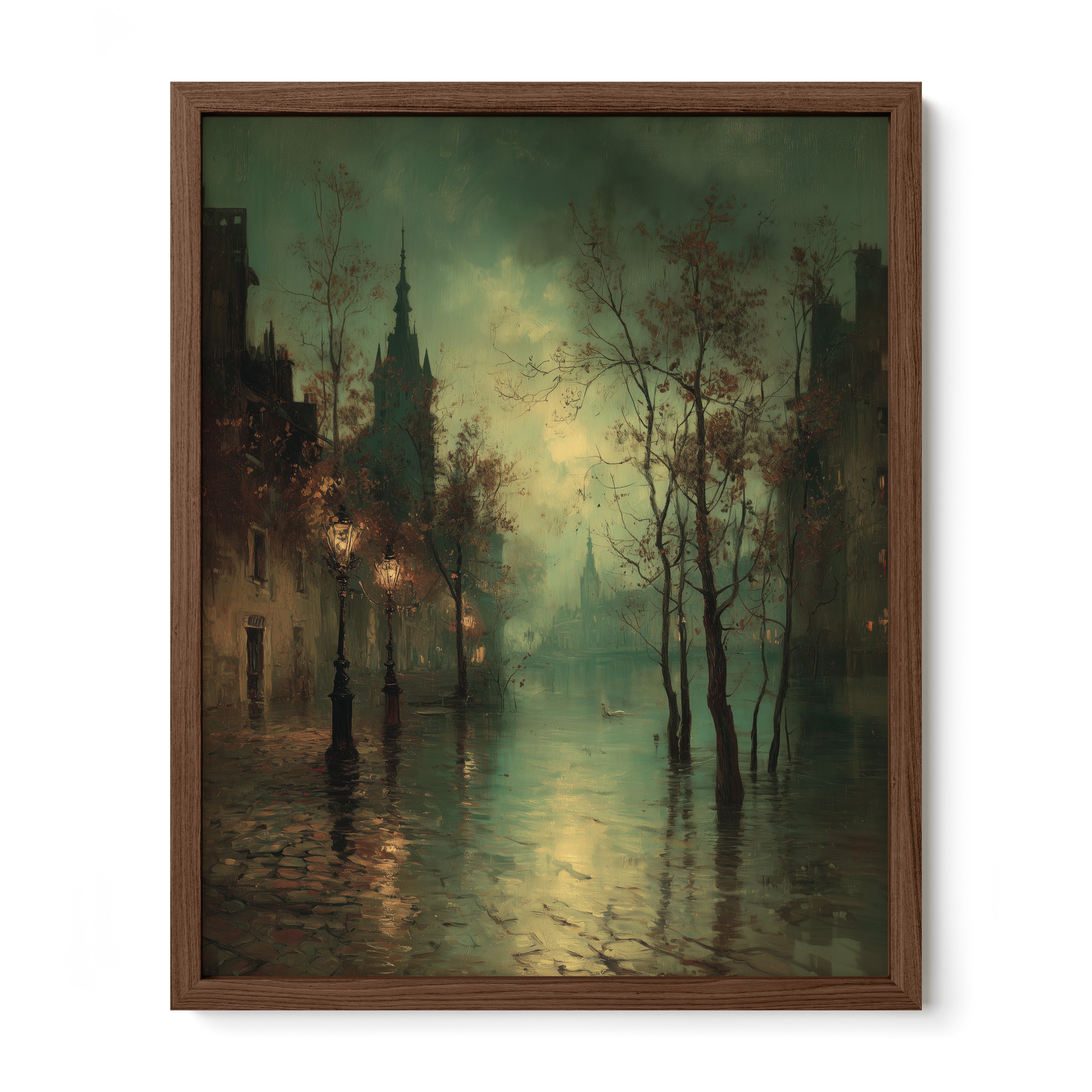 Misty City at Dawn