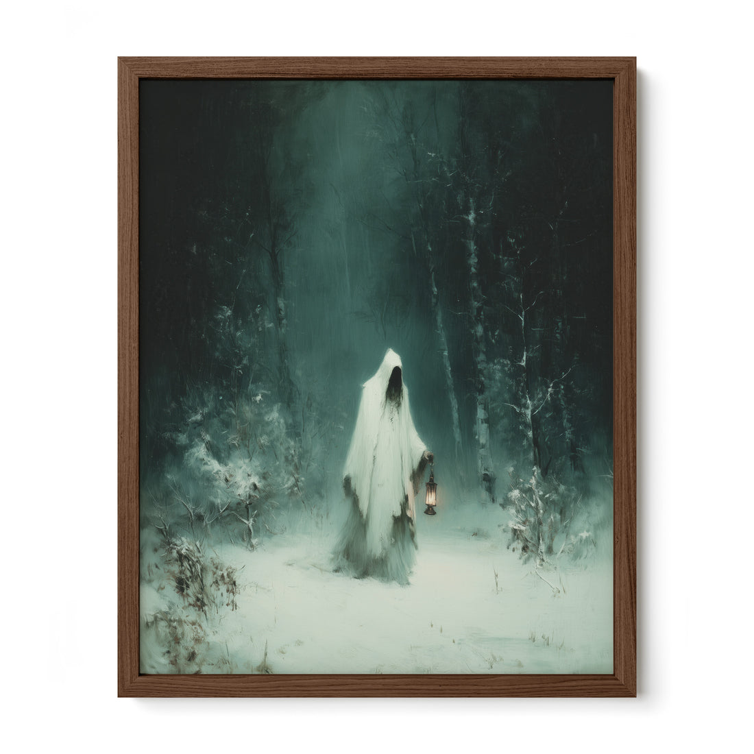 Ghostly Snow Walker in Forest