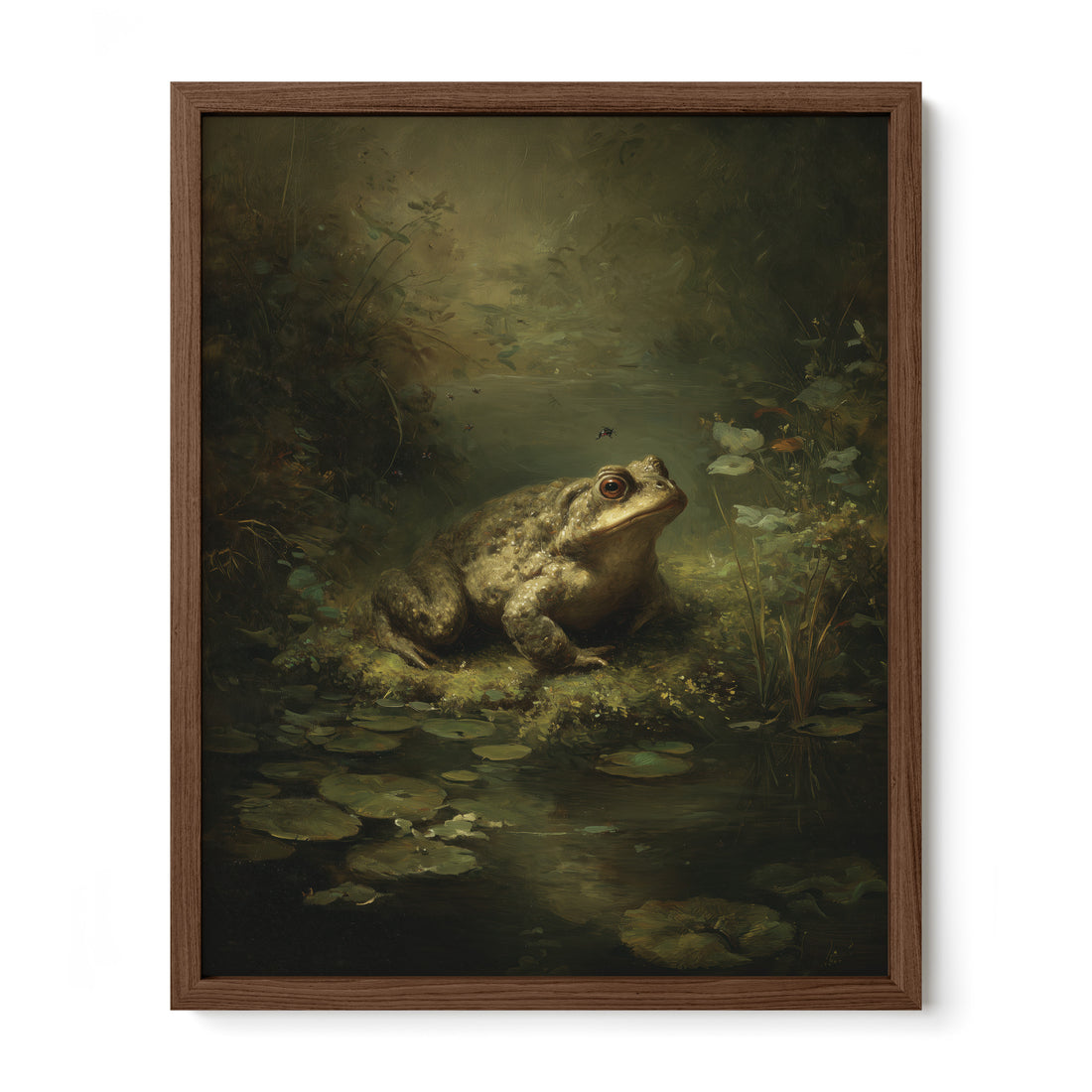 Frog On Lily Pond