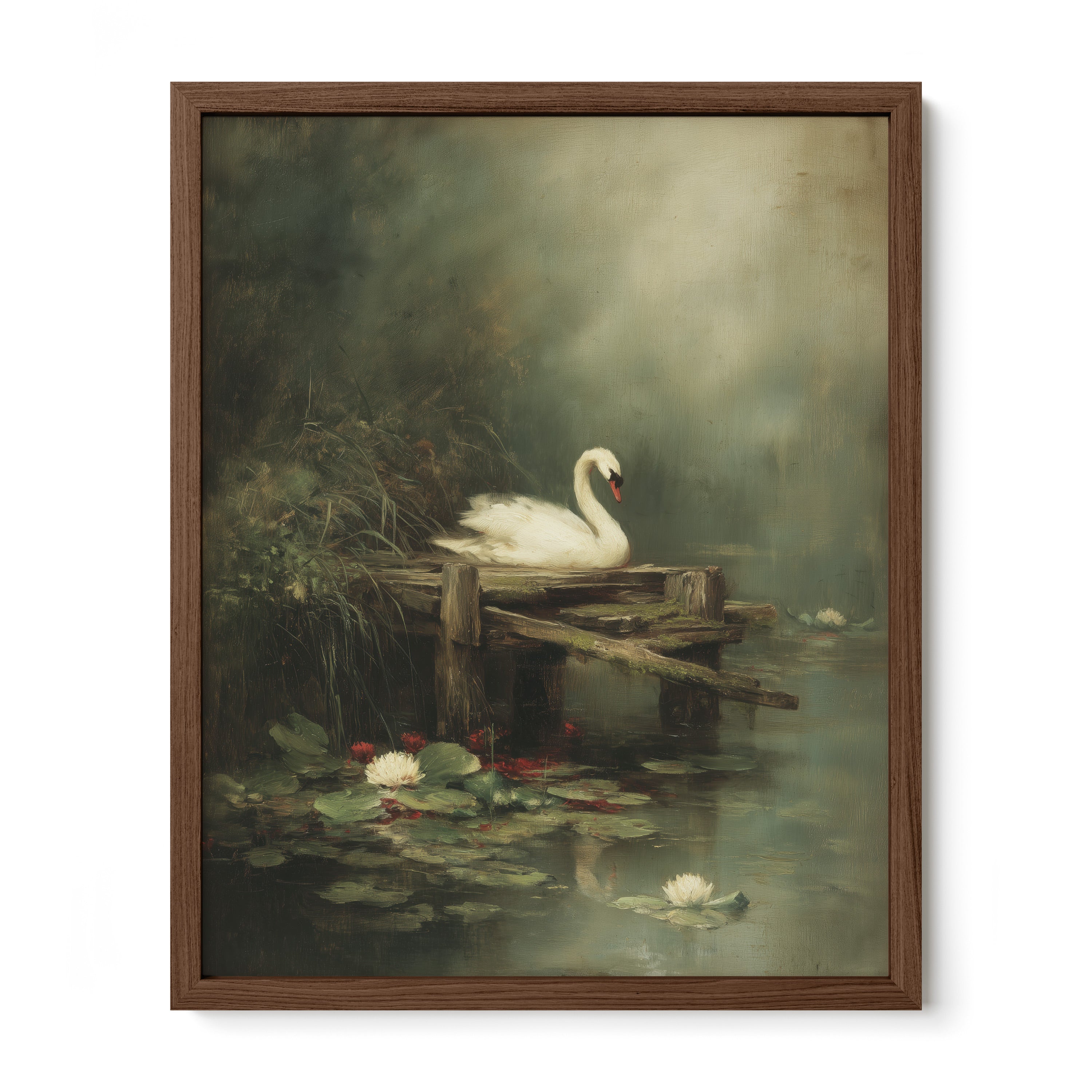 Swan By Lily Dock