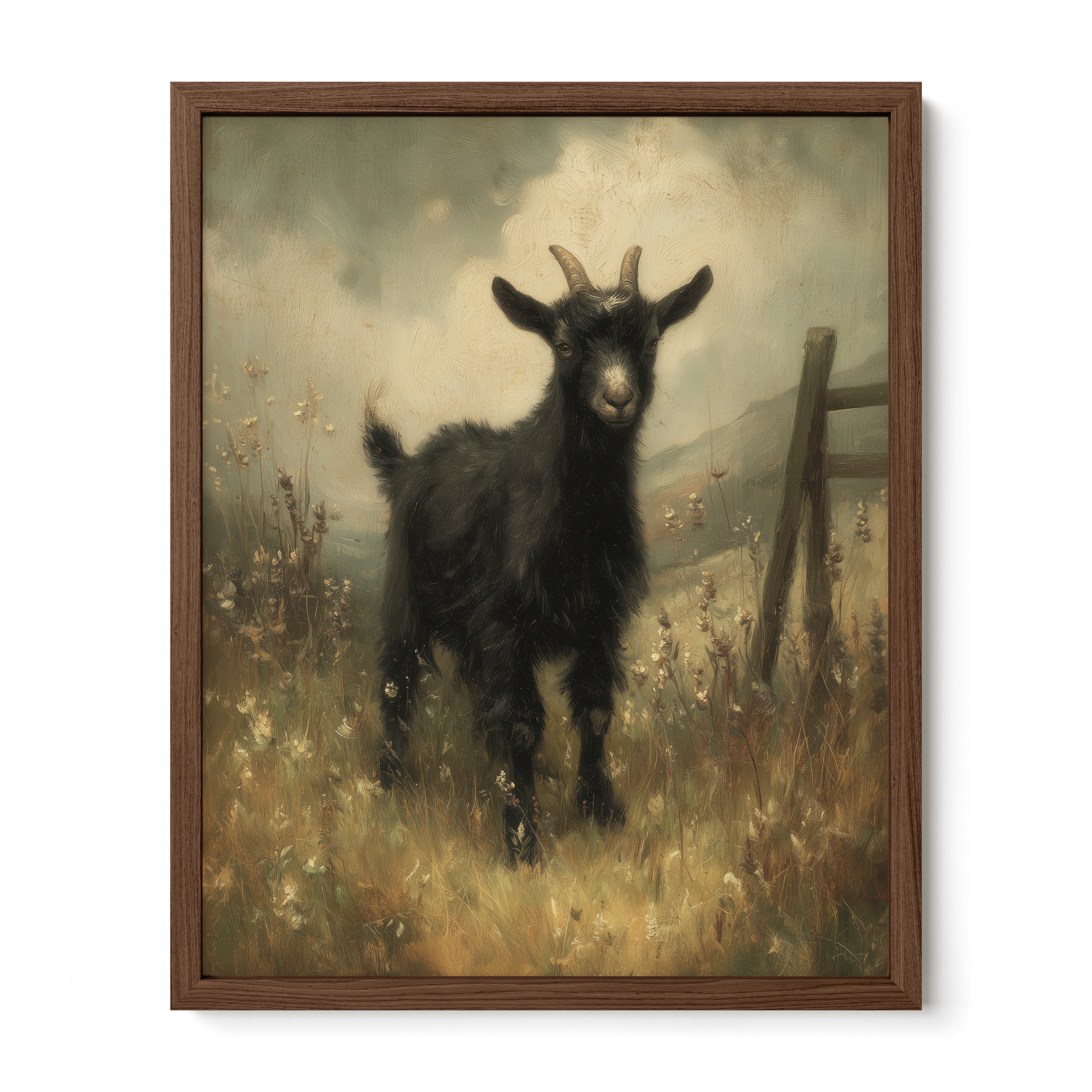 Black Goat In Meadow