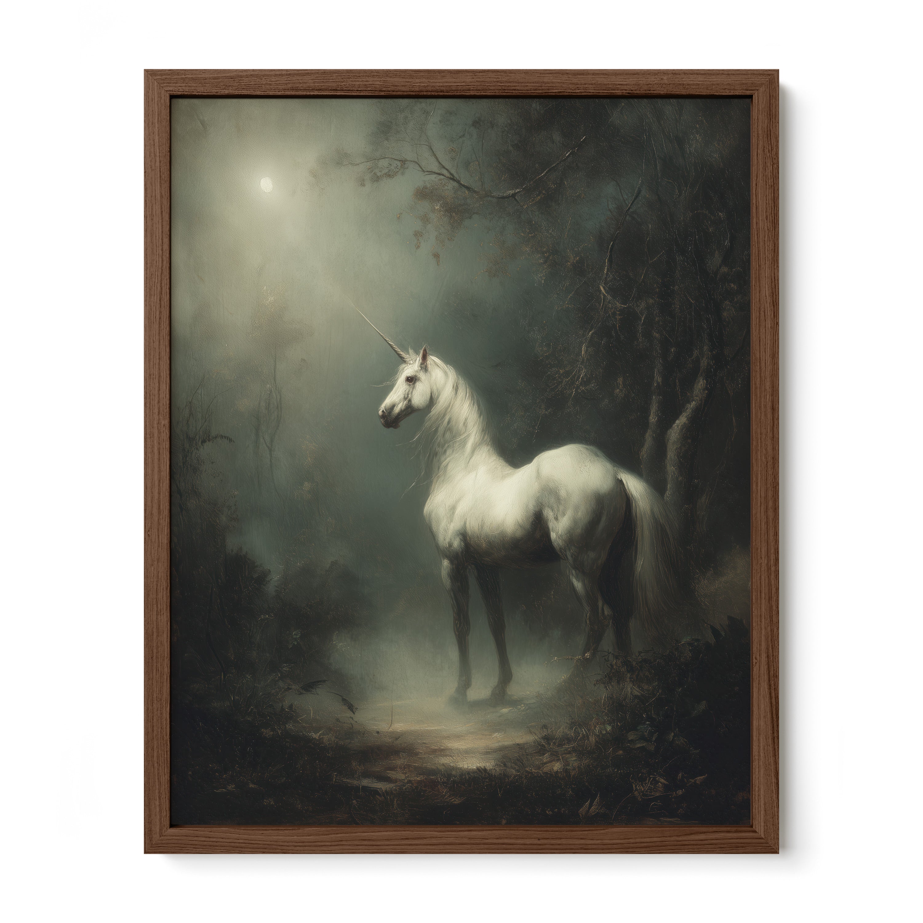 Moonlit White Horse