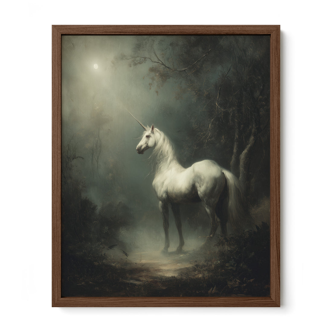 Moonlit White Horse