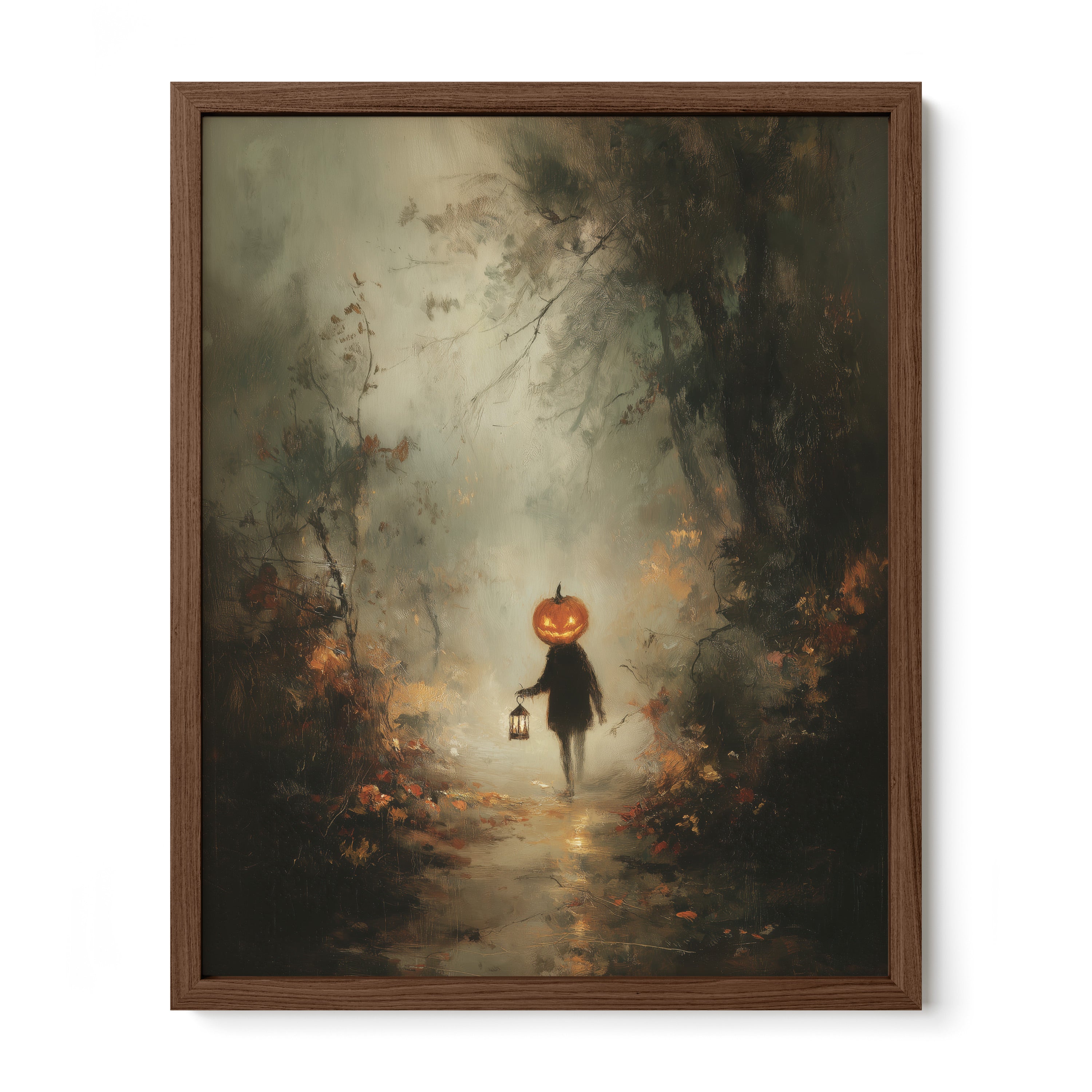 Pumpkin Child in Forest