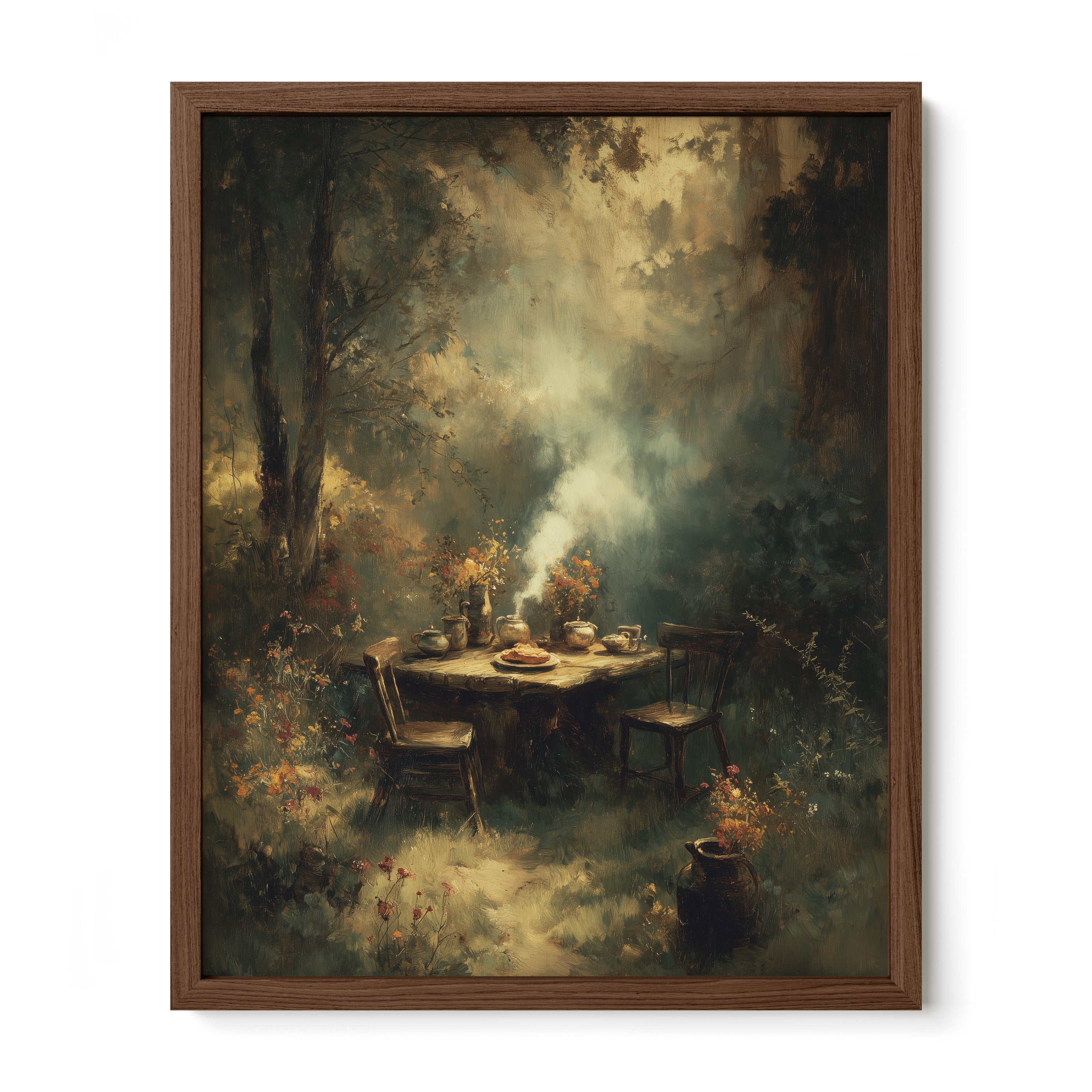 Outdoor Table in Forest Smoke
