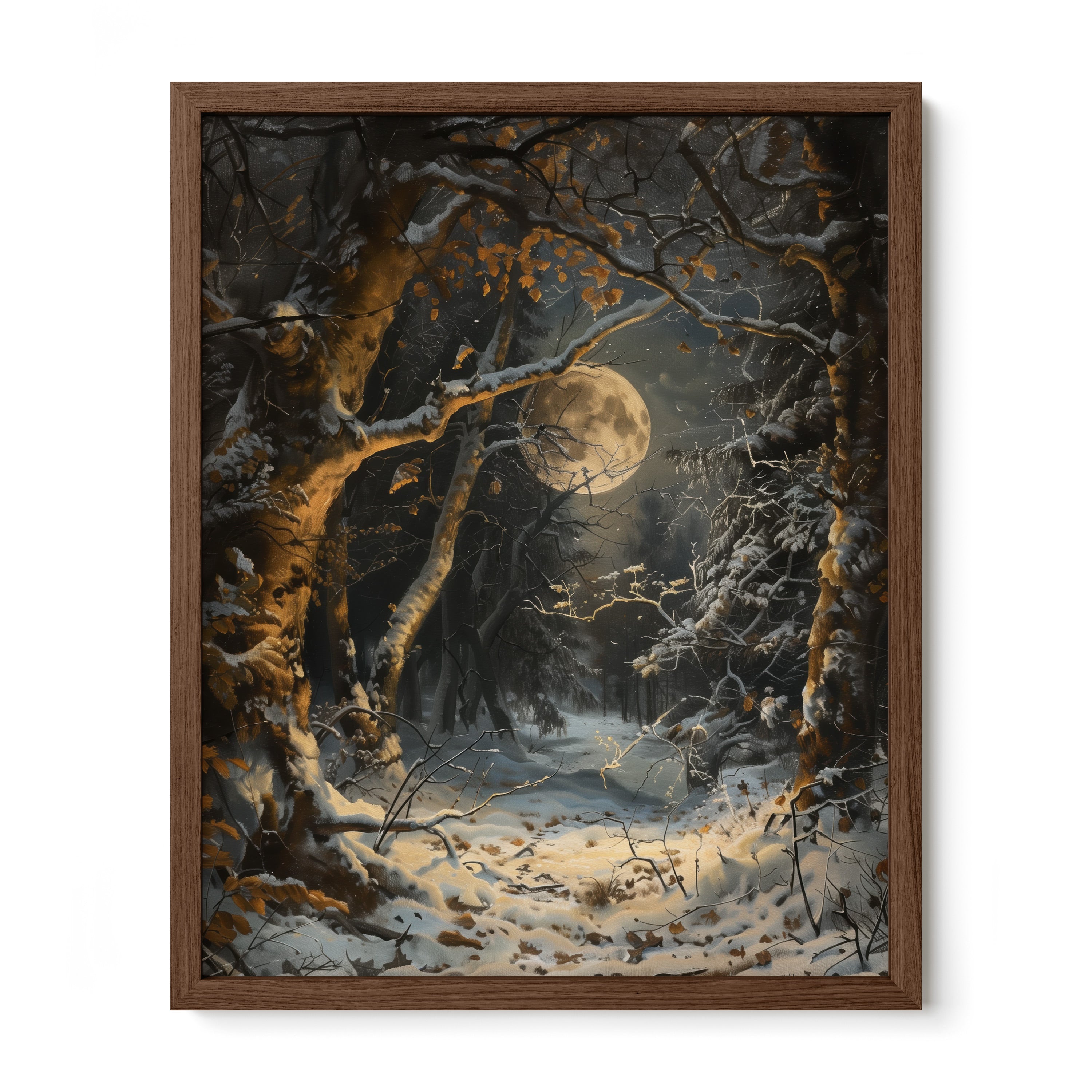 Moonlit Snowfall