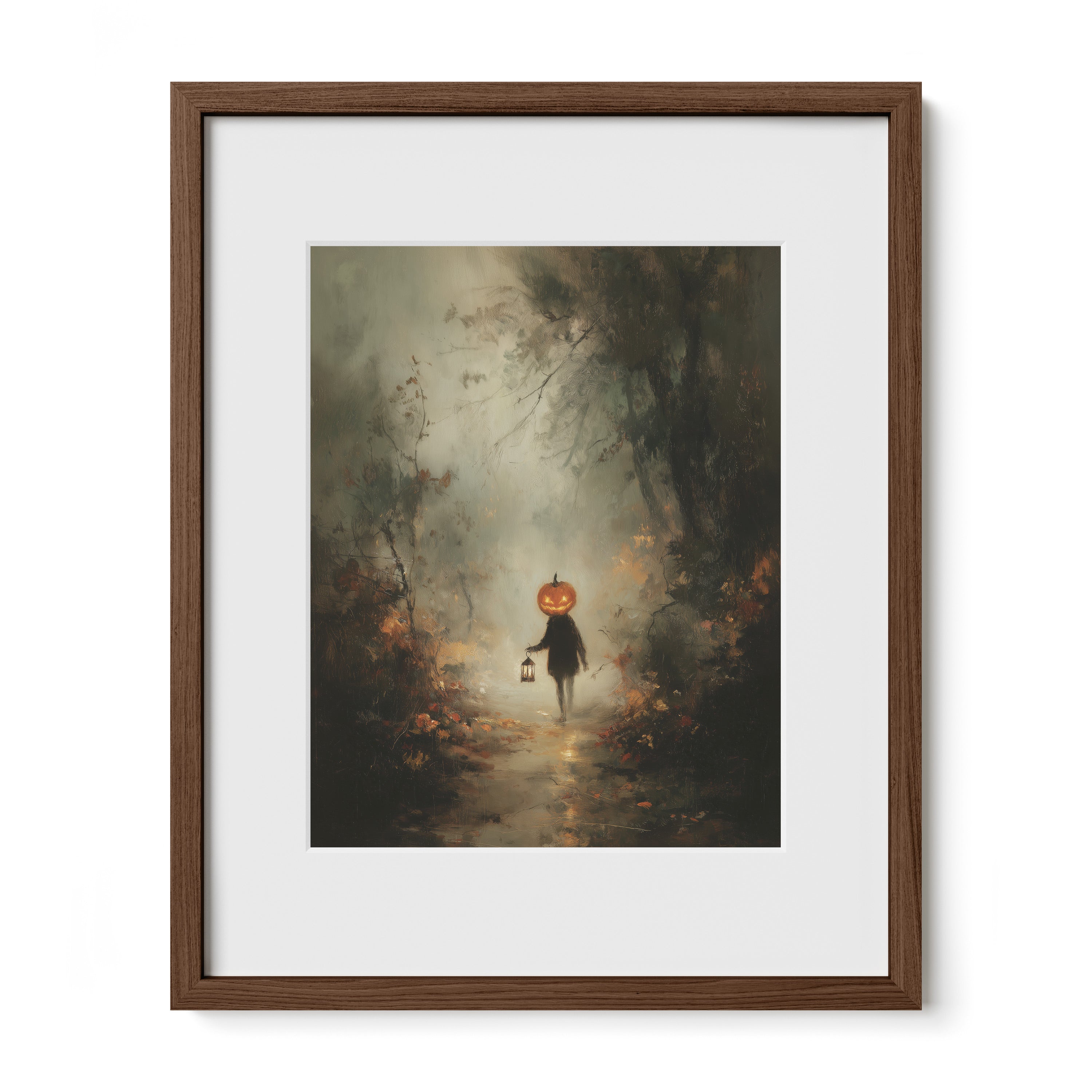 Pumpkin Child in Forest