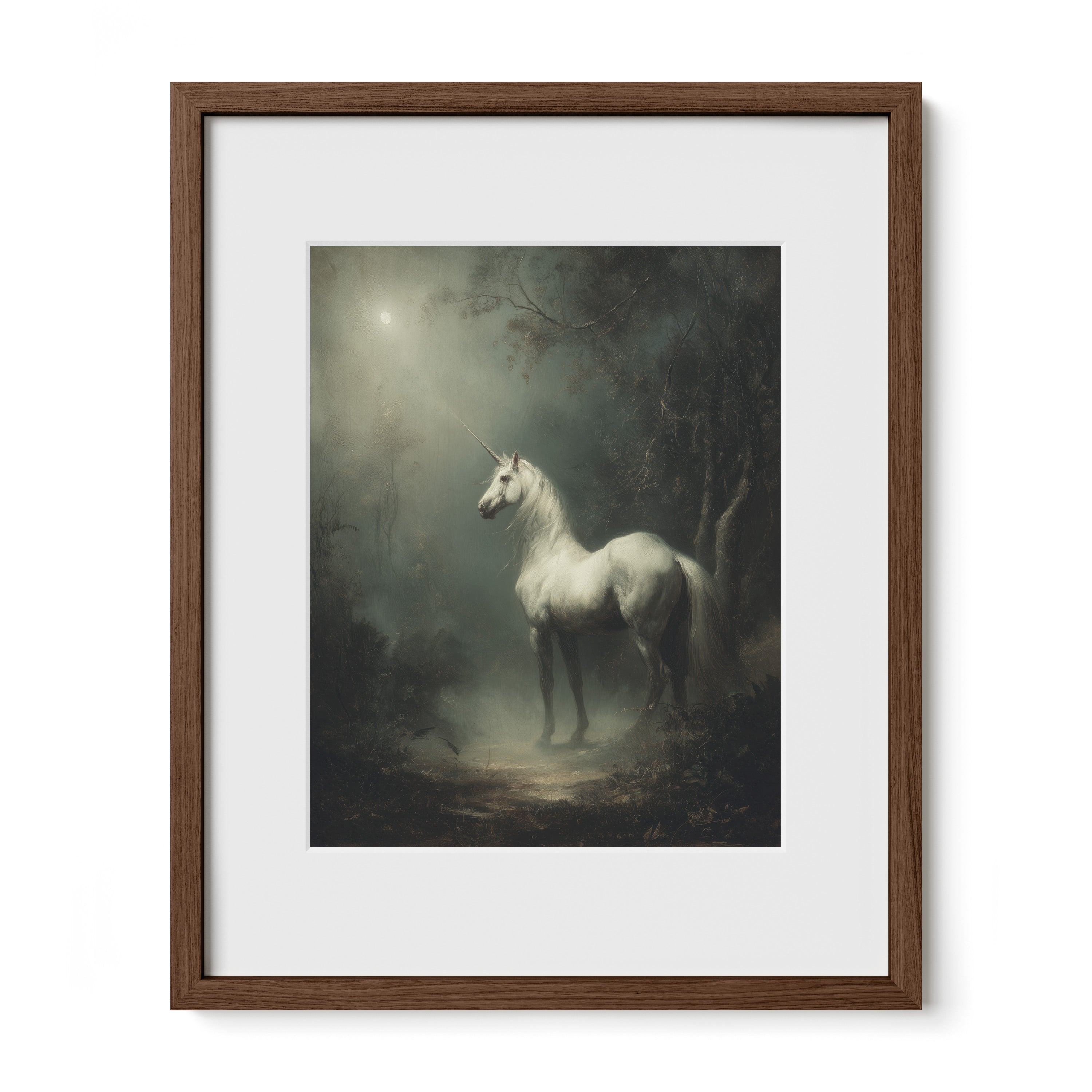 Moonlit White Horse