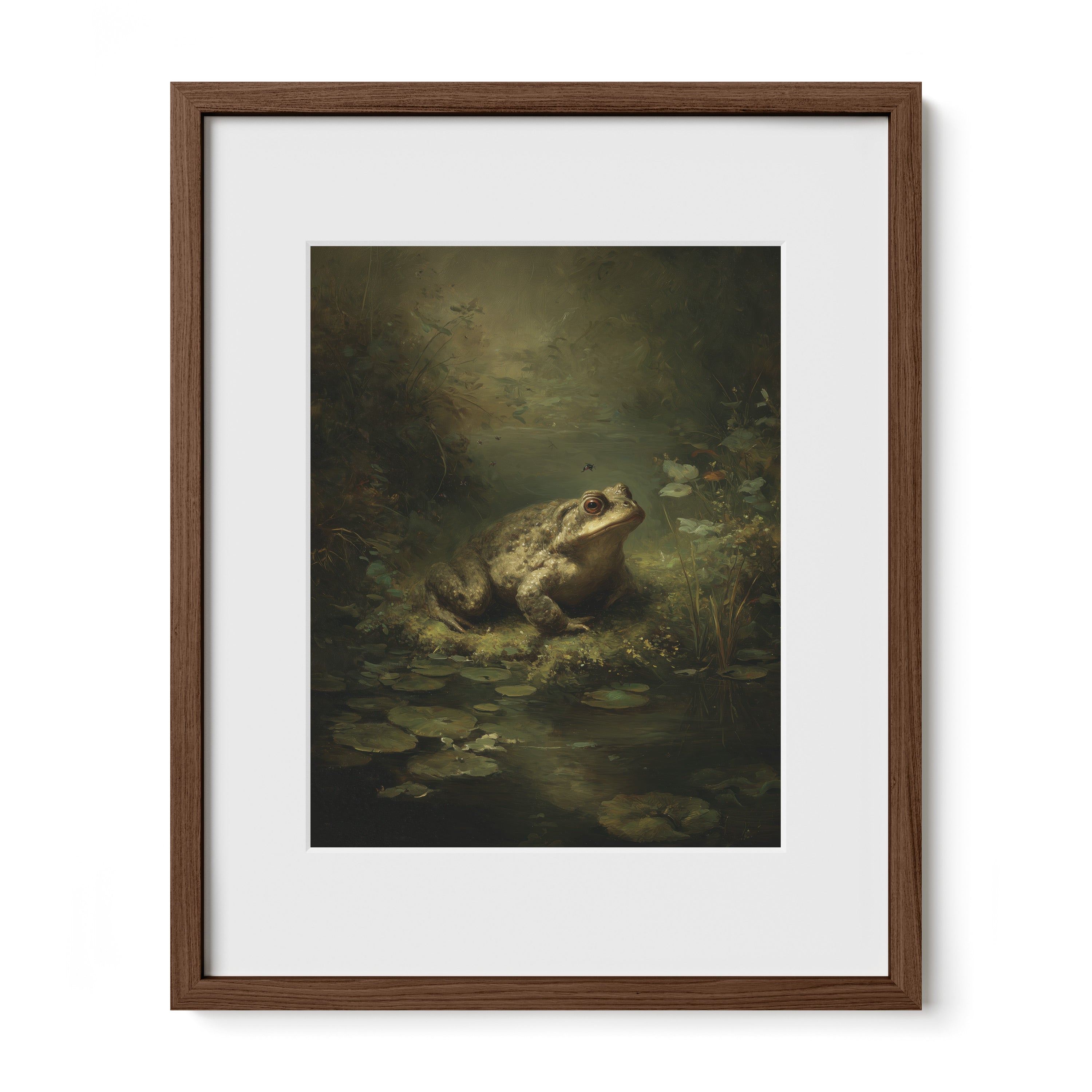 Frog On Lily Pond