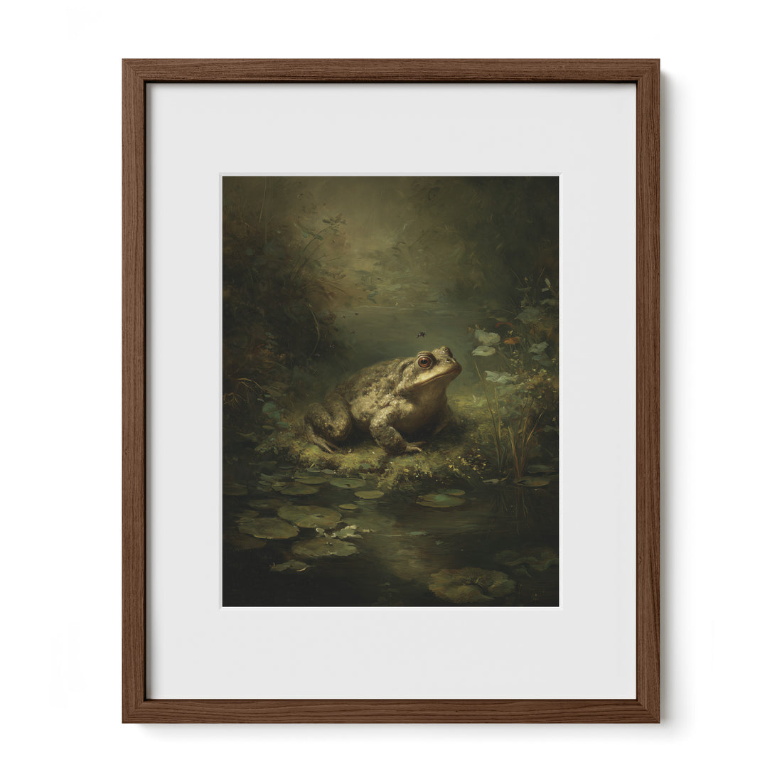 Frog On Lily Pond