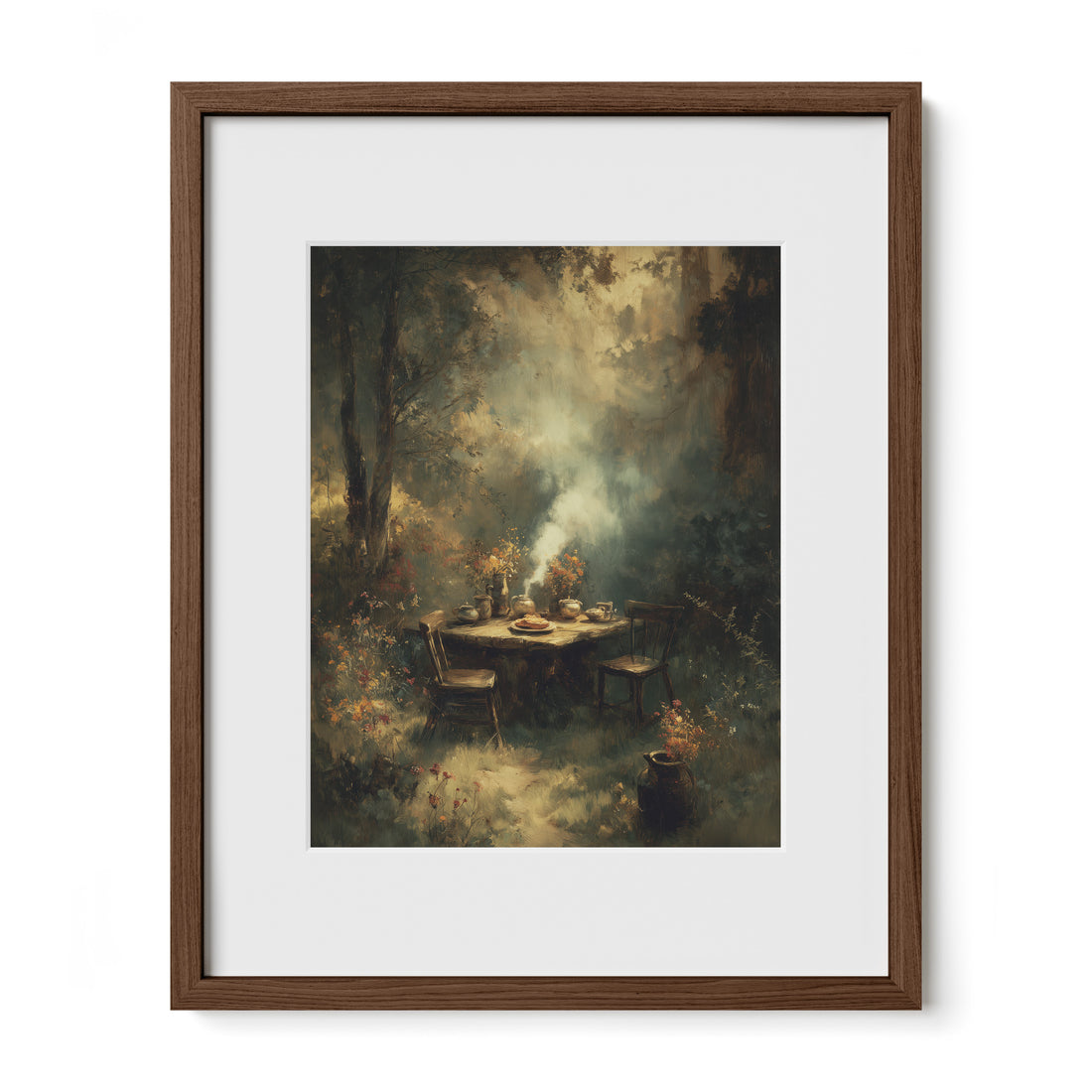 Outdoor Table in Forest Smoke