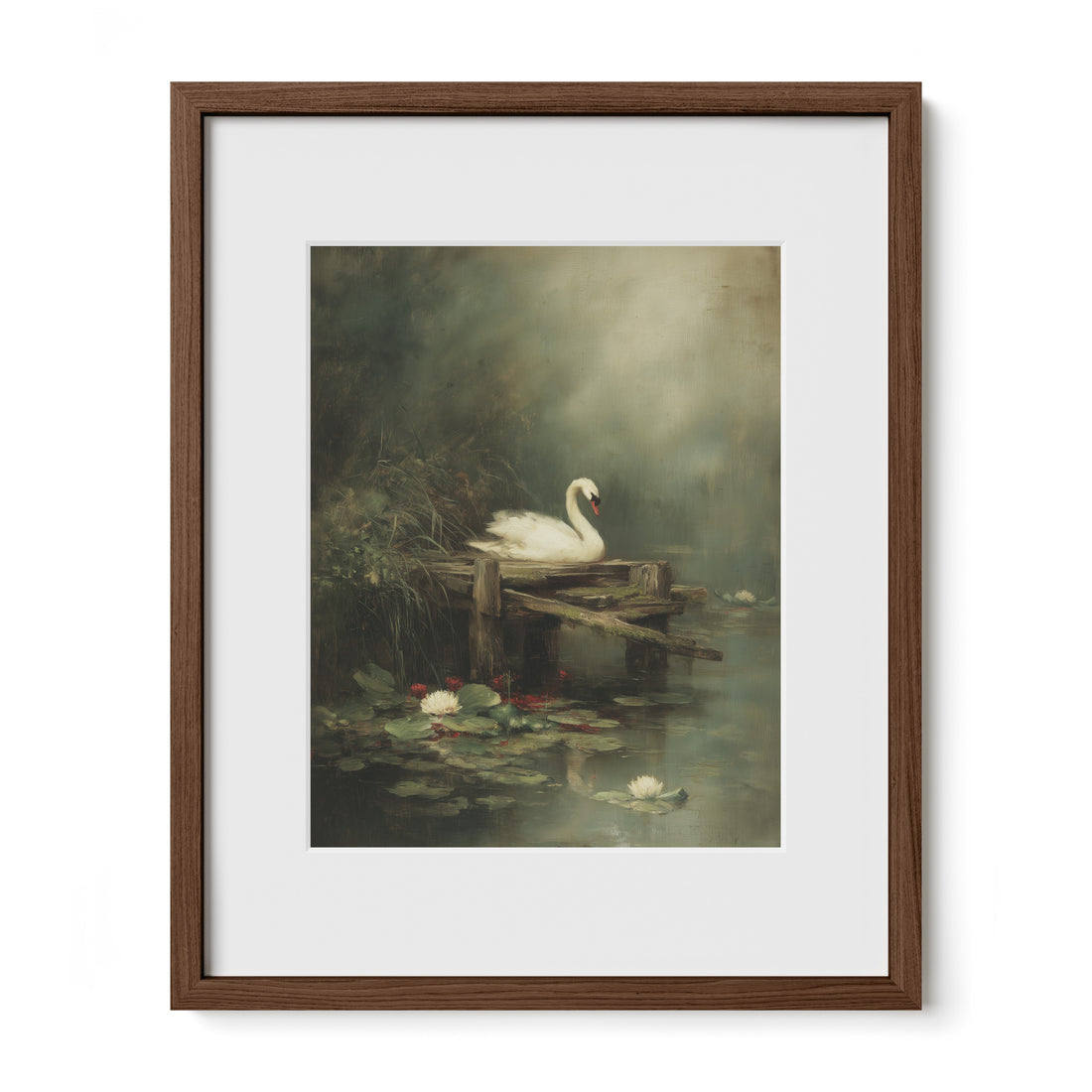 Swan By Lily Dock