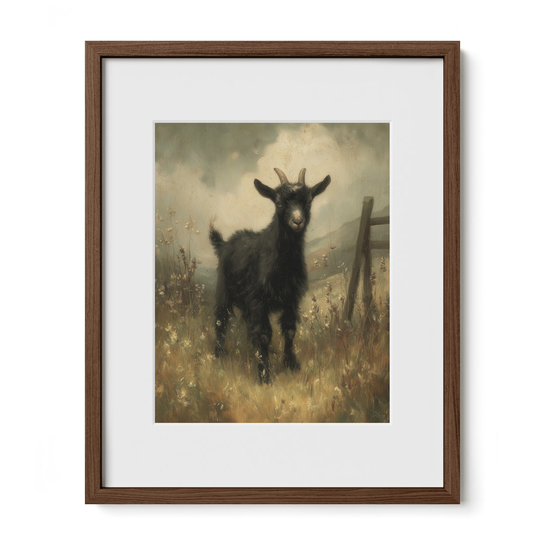 Black Goat In Meadow