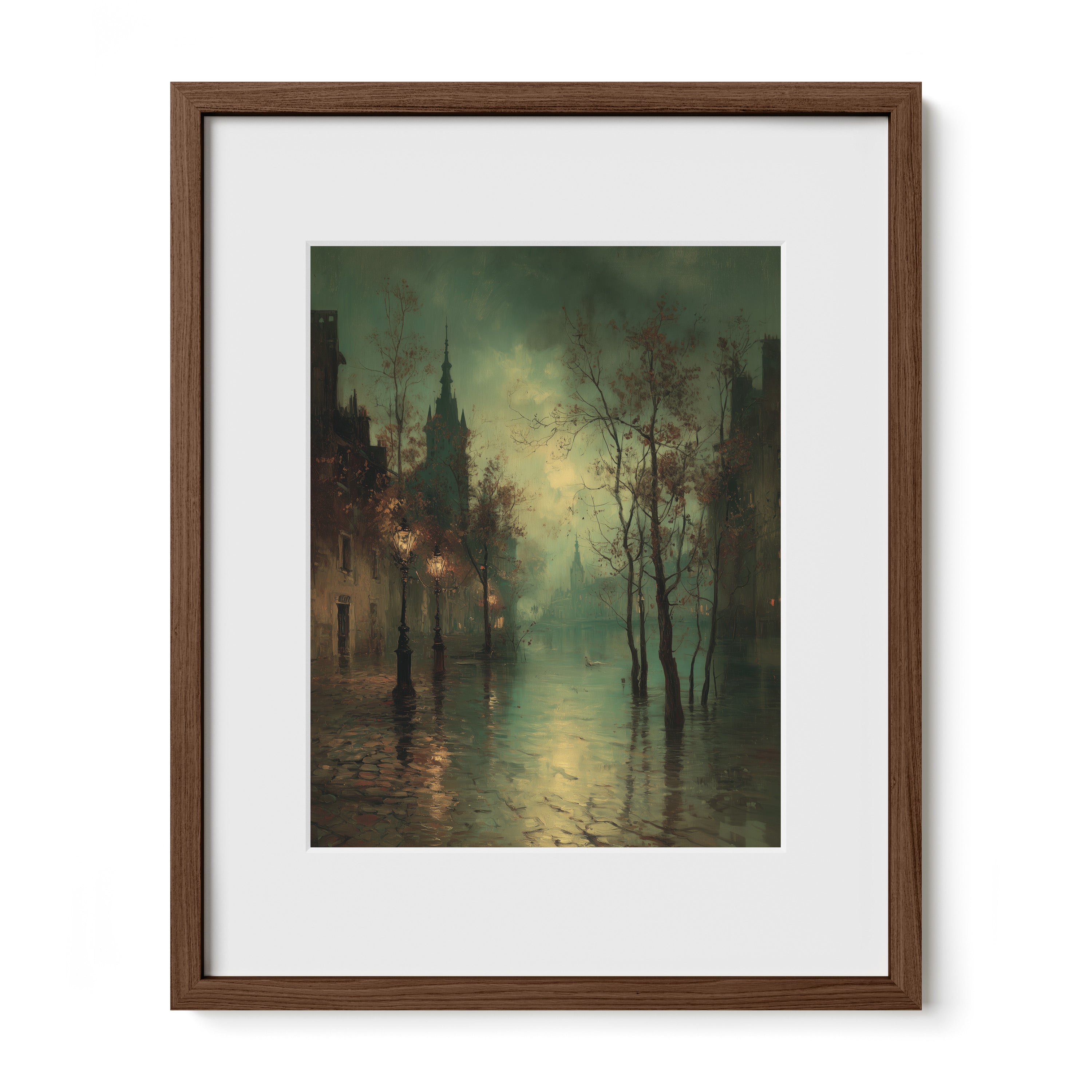 Misty City at Dawn