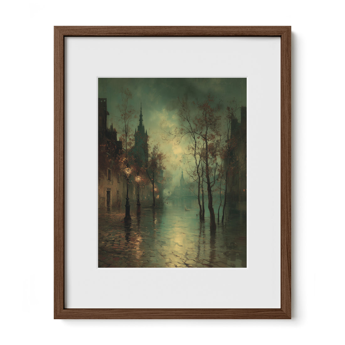 Misty City at Dawn
