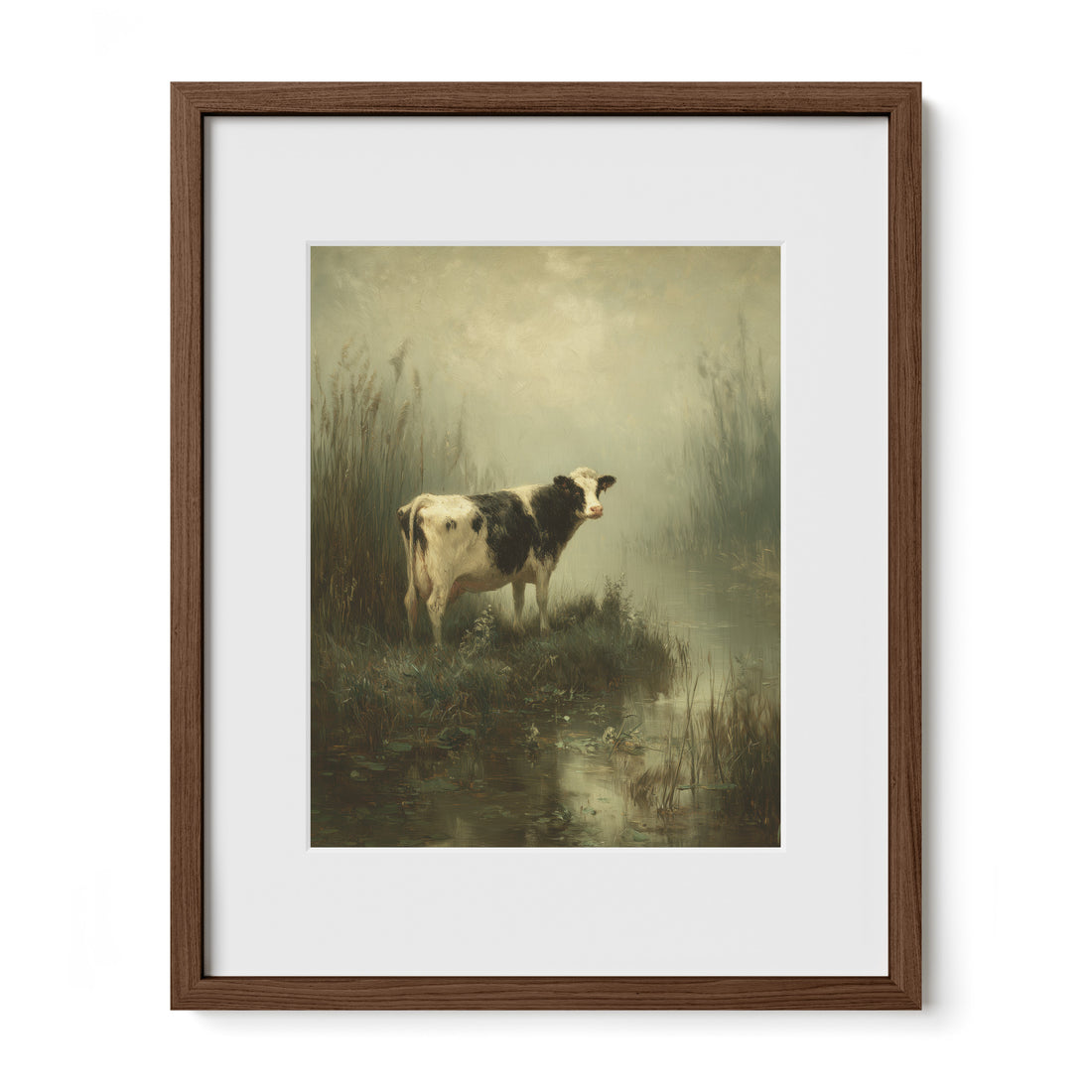Cow In The Wet Field