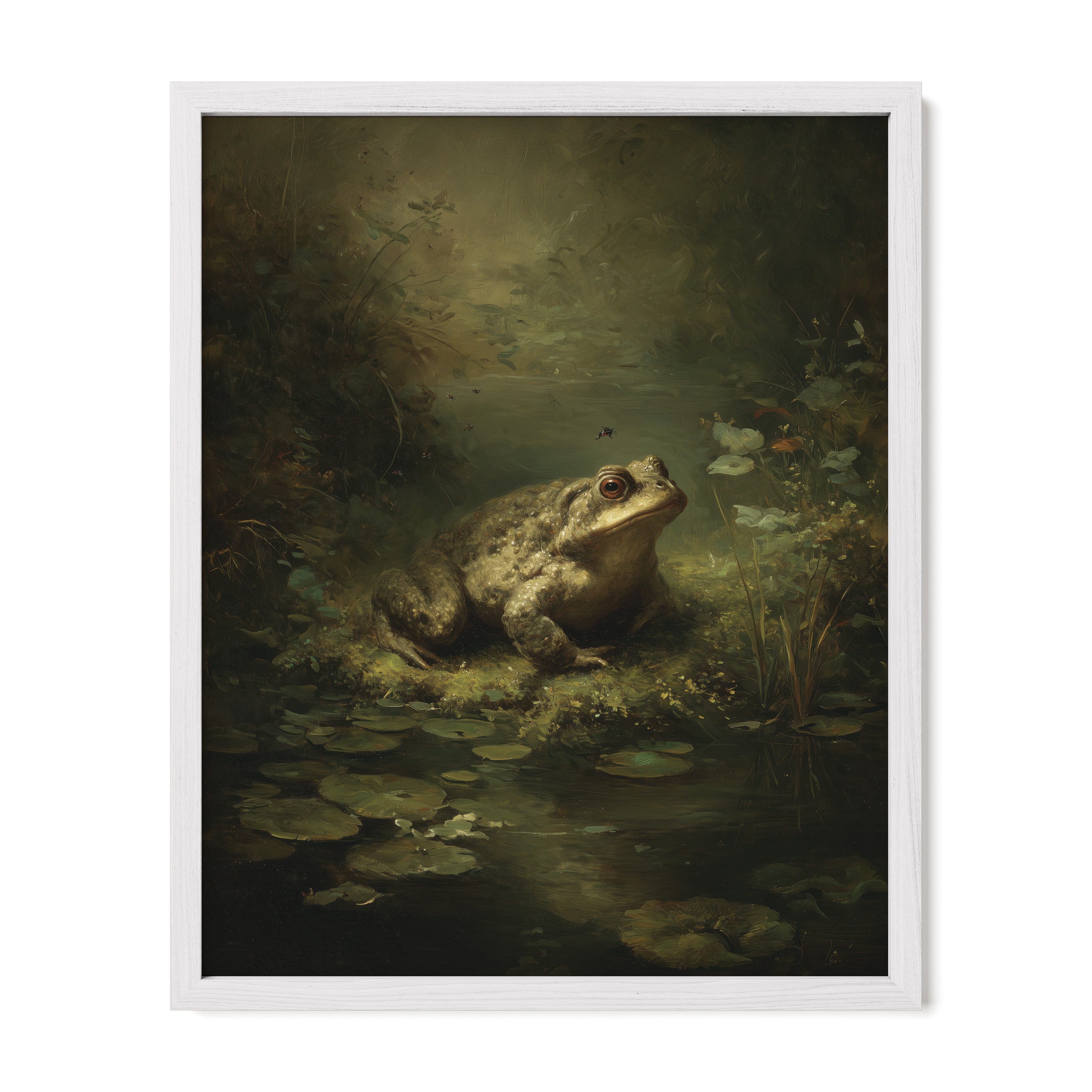 Frog On Lily Pond