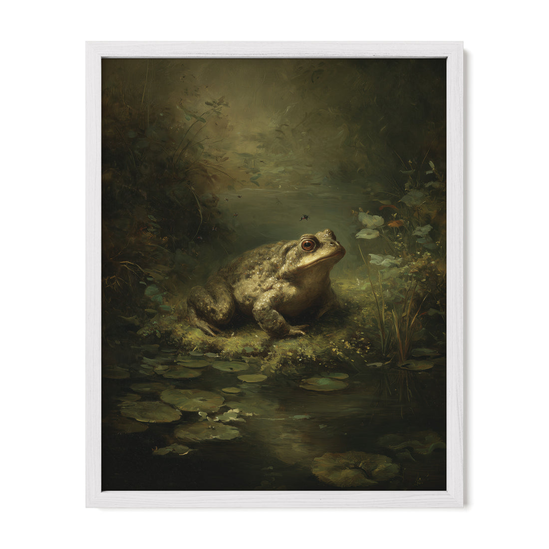 Frog On Lily Pond