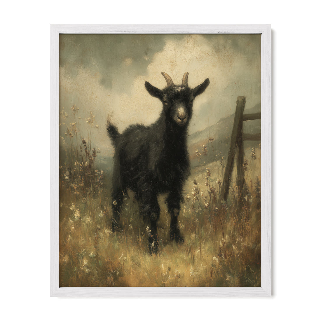 Black Goat In Meadow