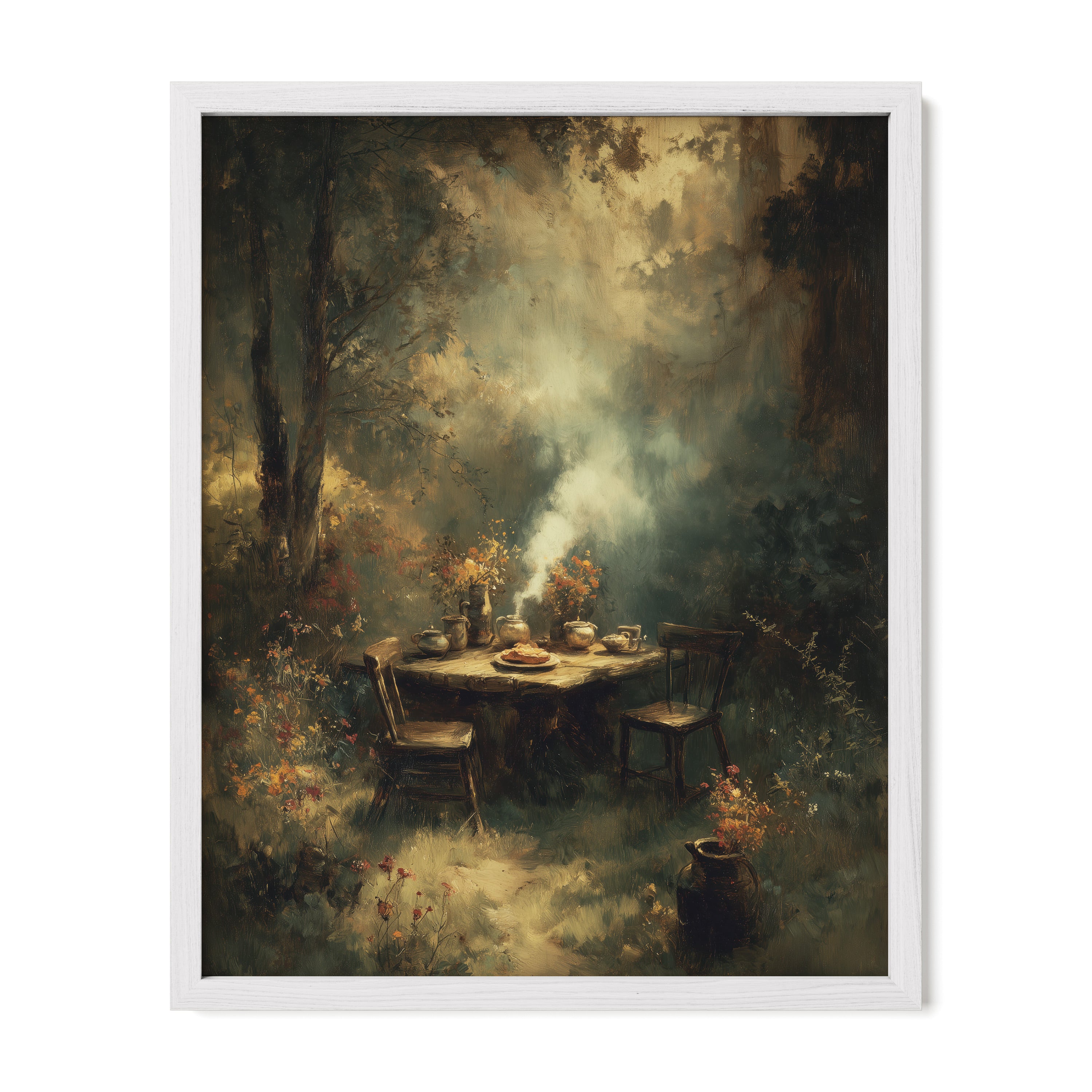 Outdoor Table in Forest Smoke