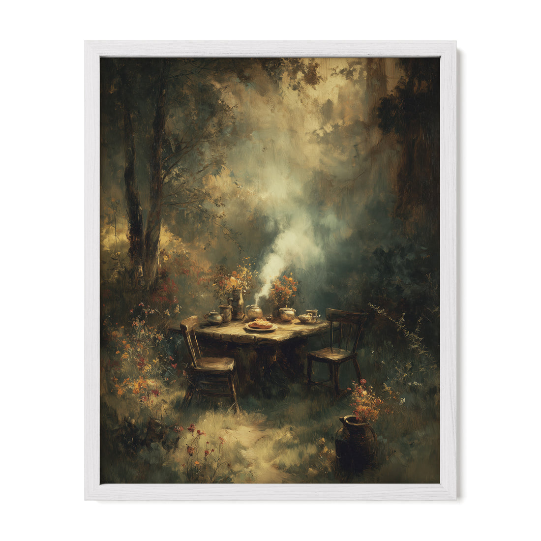 Outdoor Table in Forest Smoke