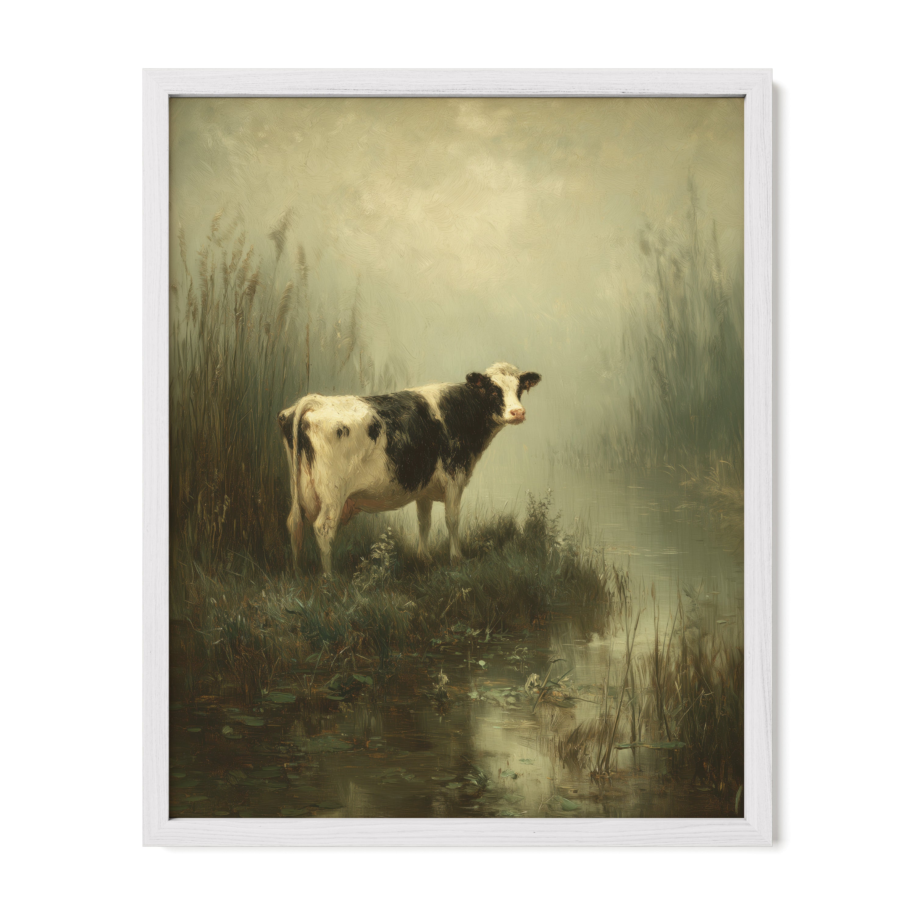 Cow In The Wet Field