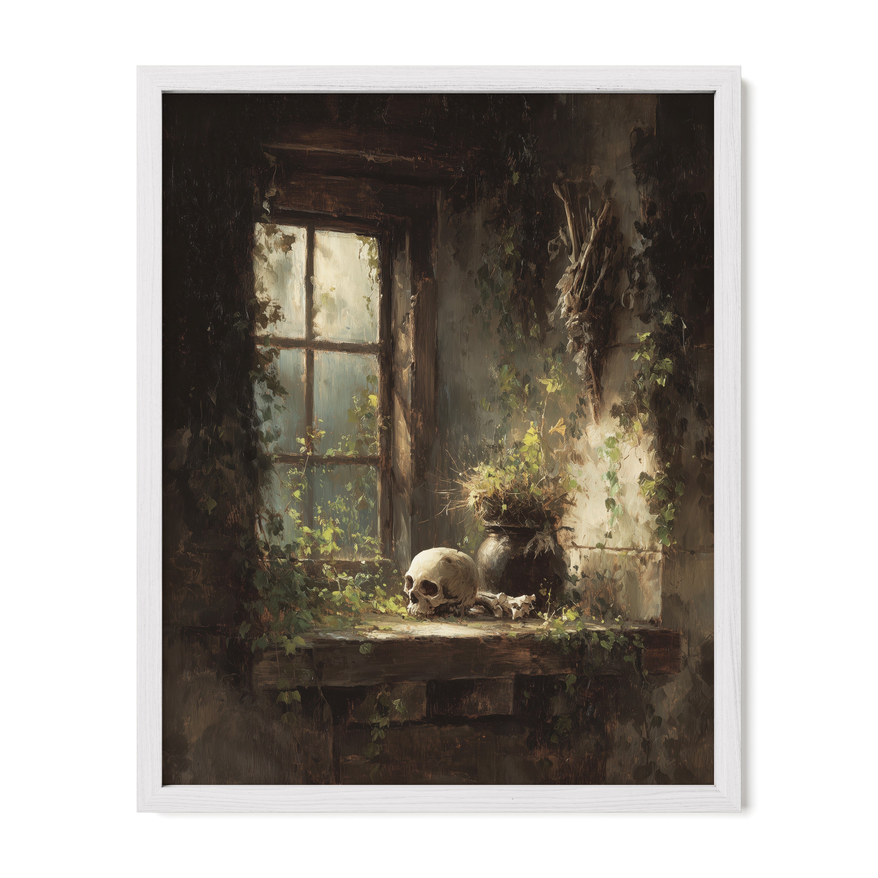 Skull On The Windowsill