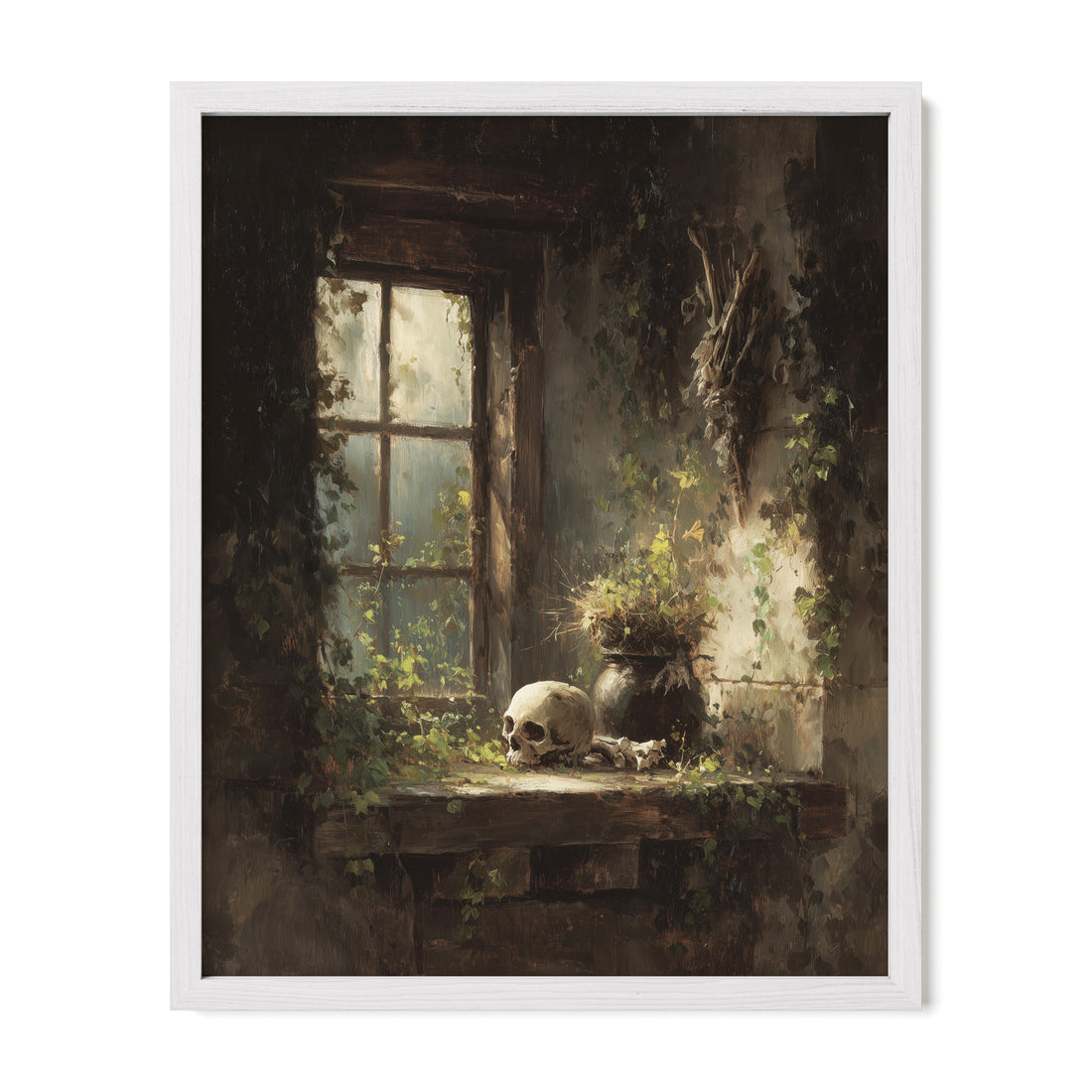 Skull On The Windowsill