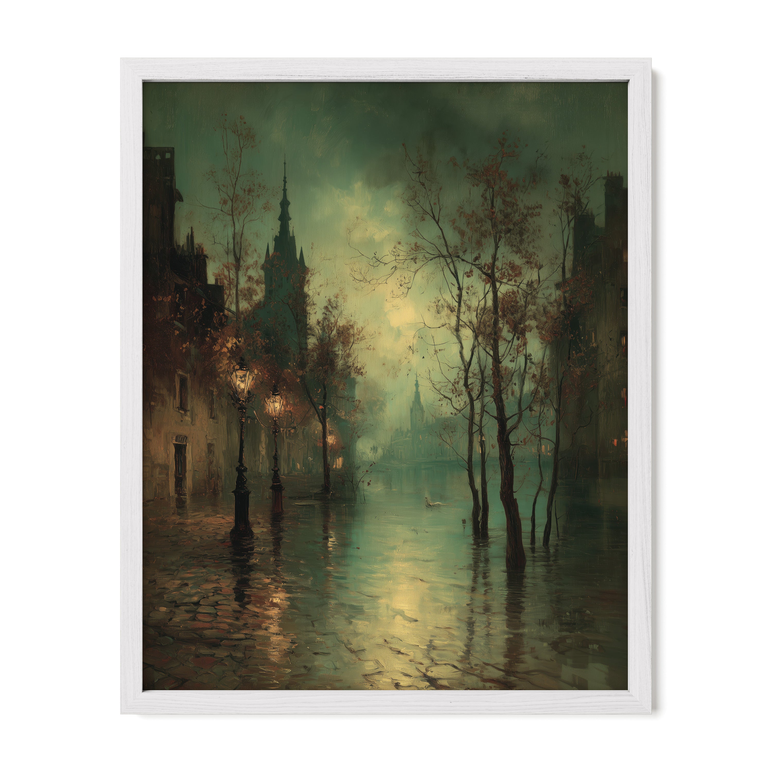 Misty City at Dawn