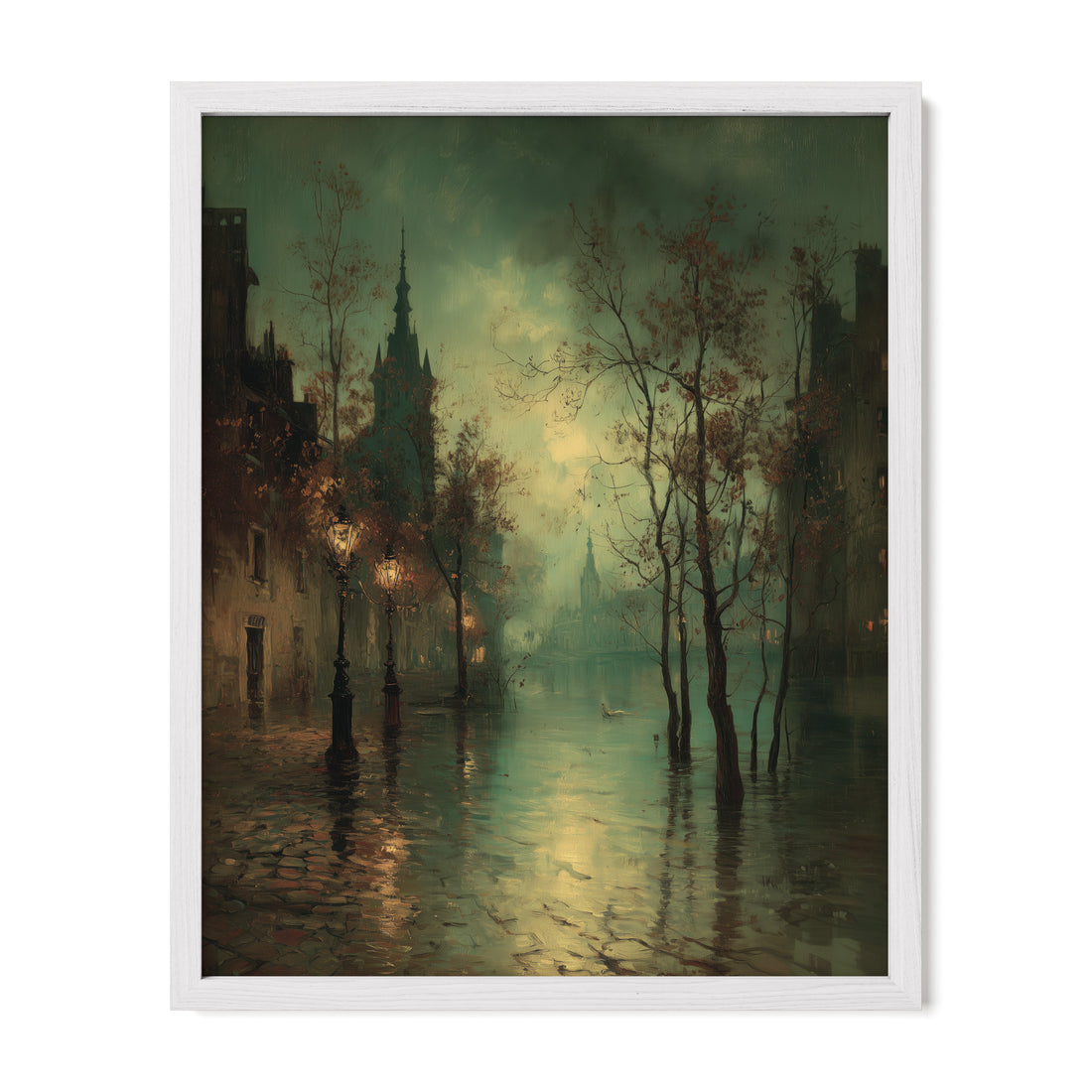 Misty City at Dawn