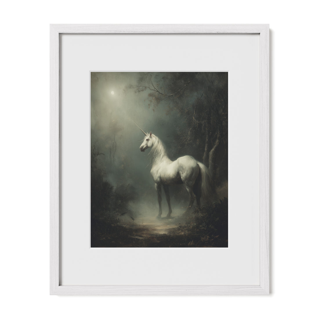Moonlit White Horse