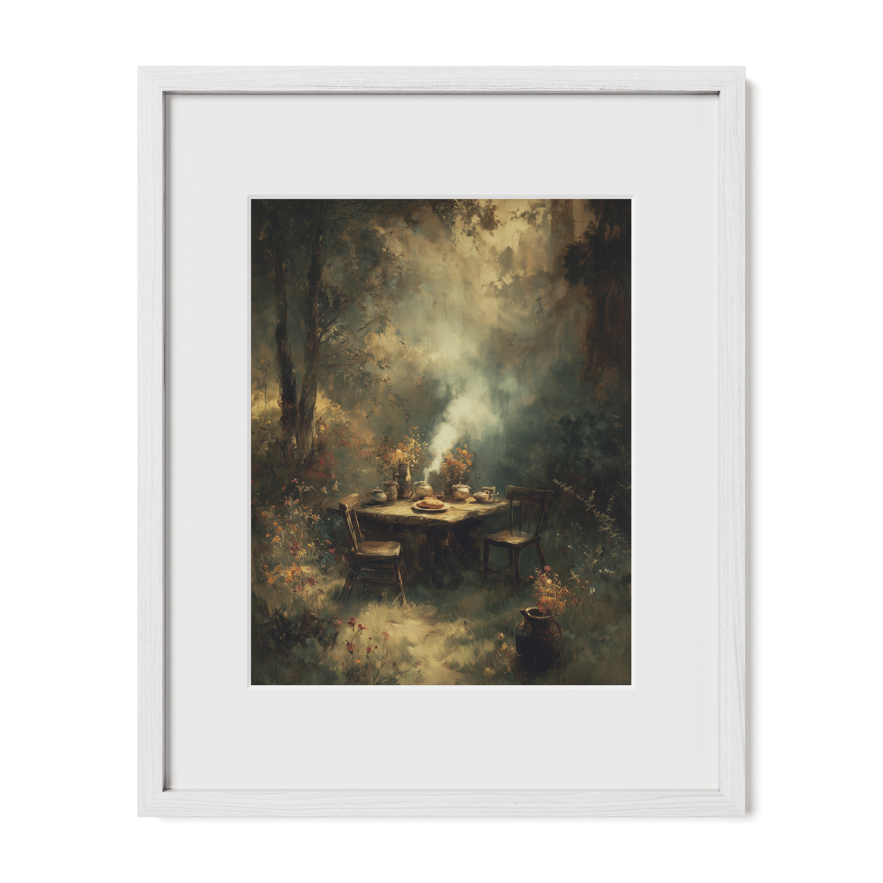 Outdoor Table in Forest Smoke