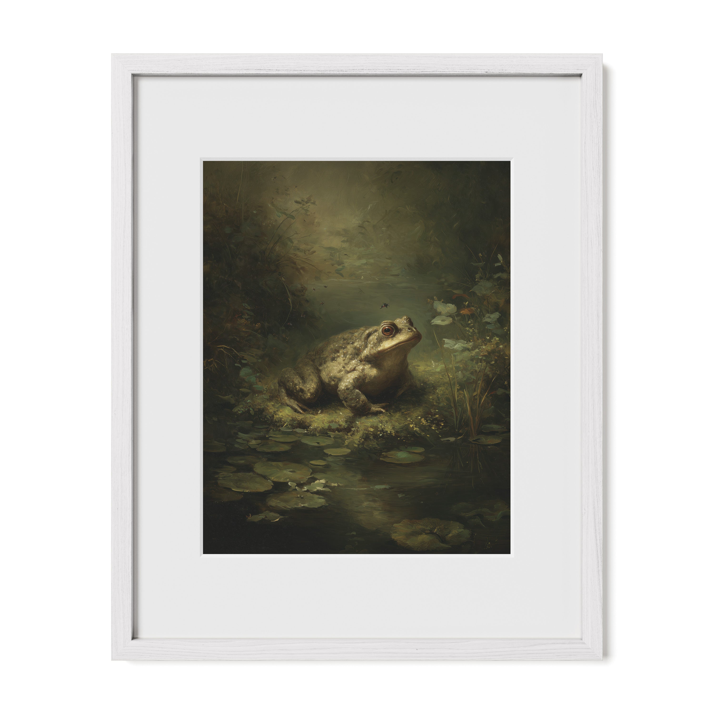 Frog On Lily Pond