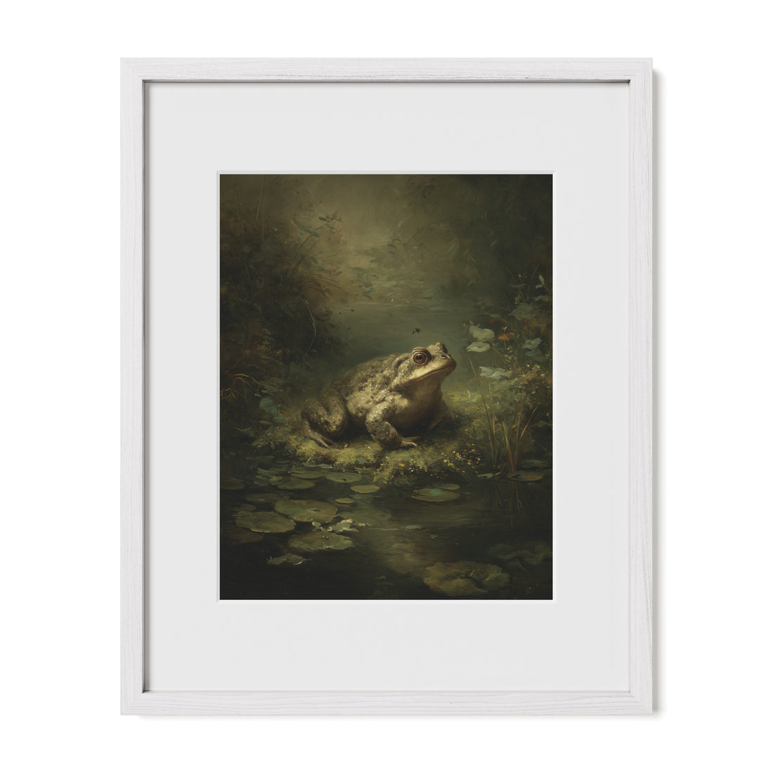 Frog On Lily Pond