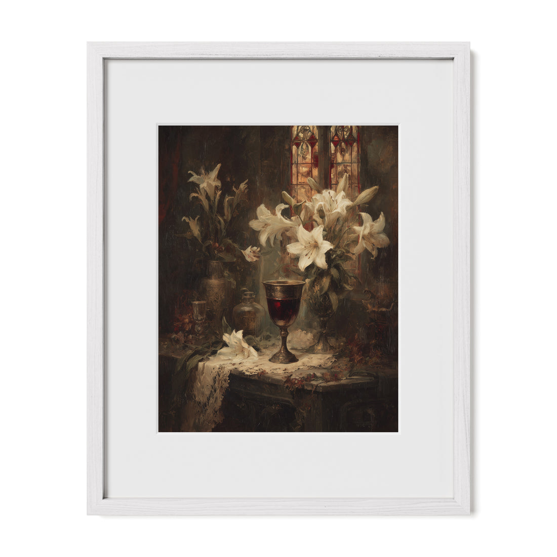 Chalice and Lilies Still Life