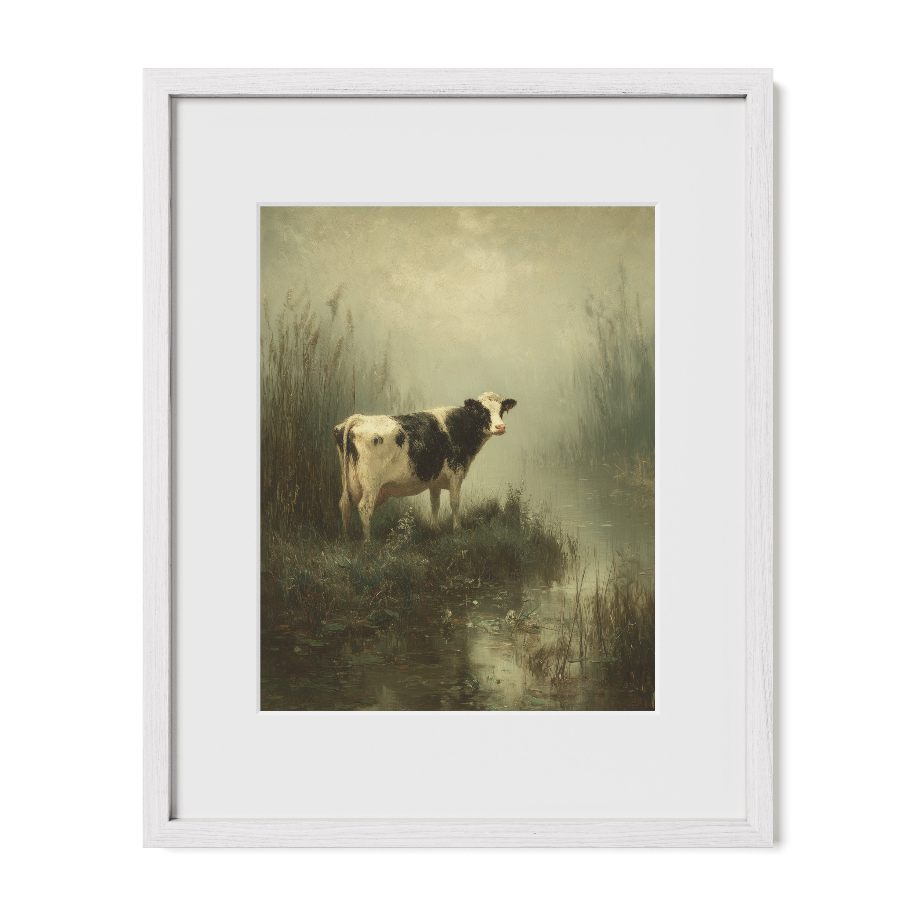 Cow In The Wet Field